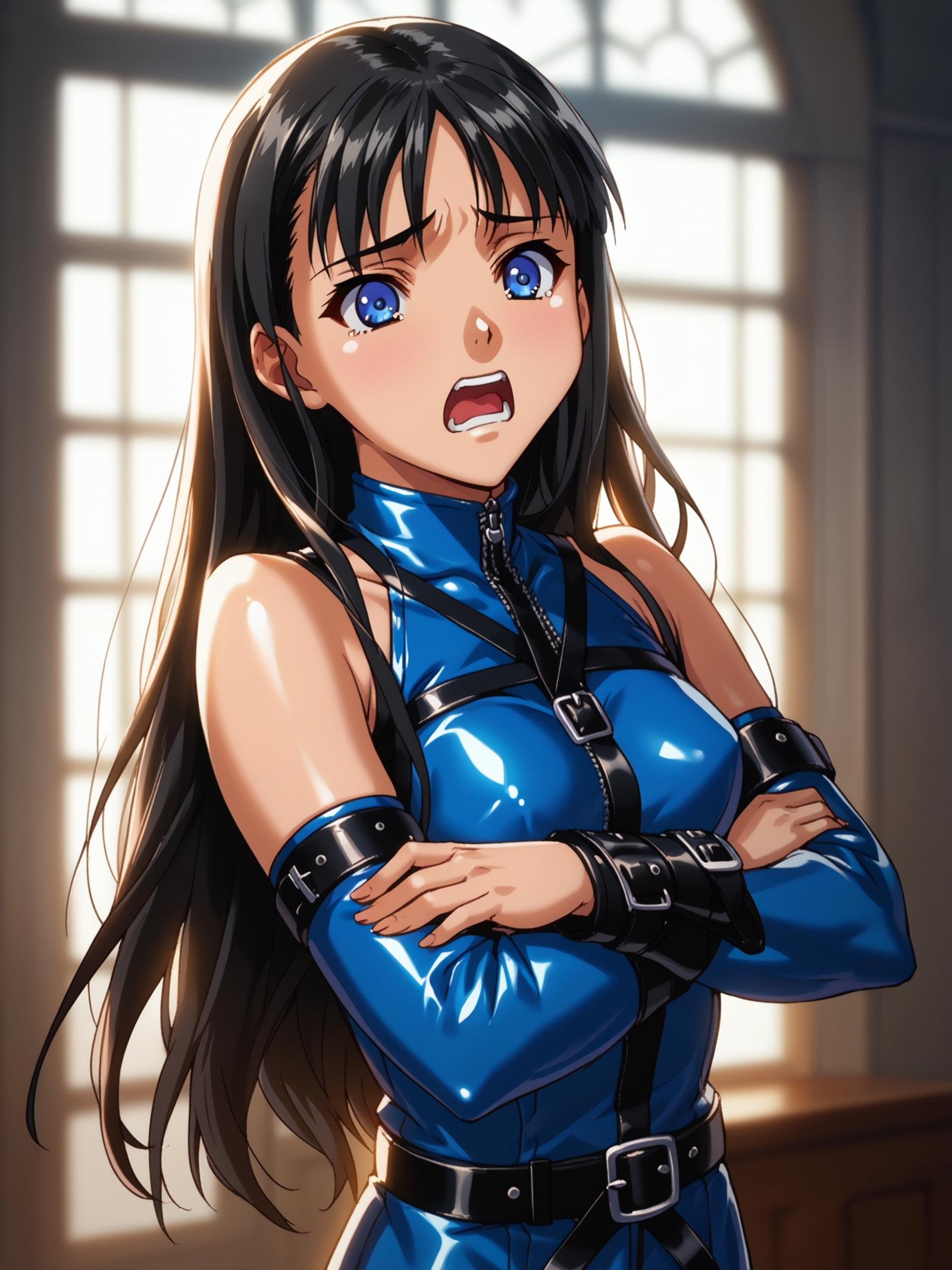 ht_asa,  black hair,  blue eyes by happy_tentacle on Tensor.Art