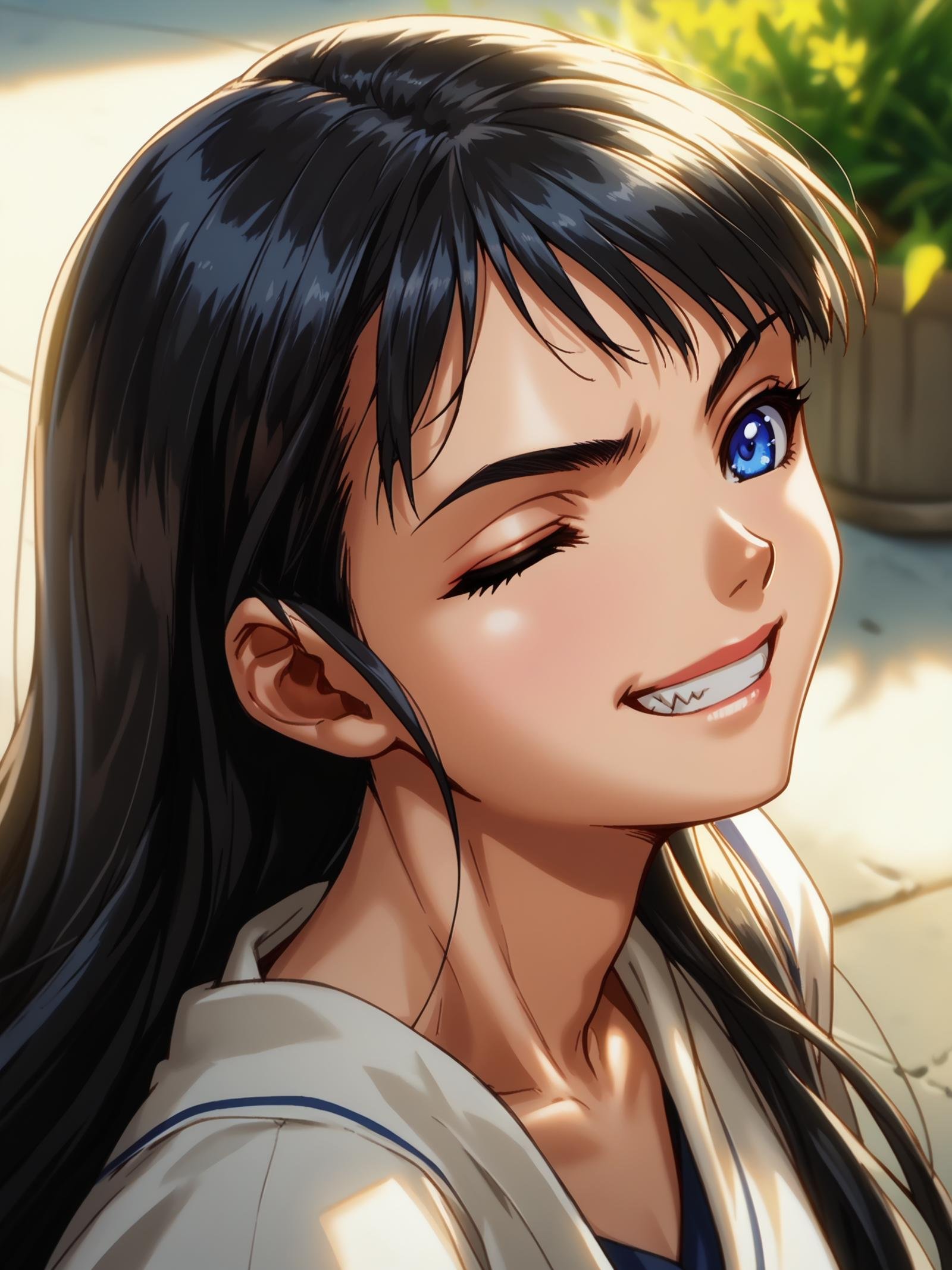 ht_asa,  black hair,  blue eyes by happy_tentacle on Tensor.Art