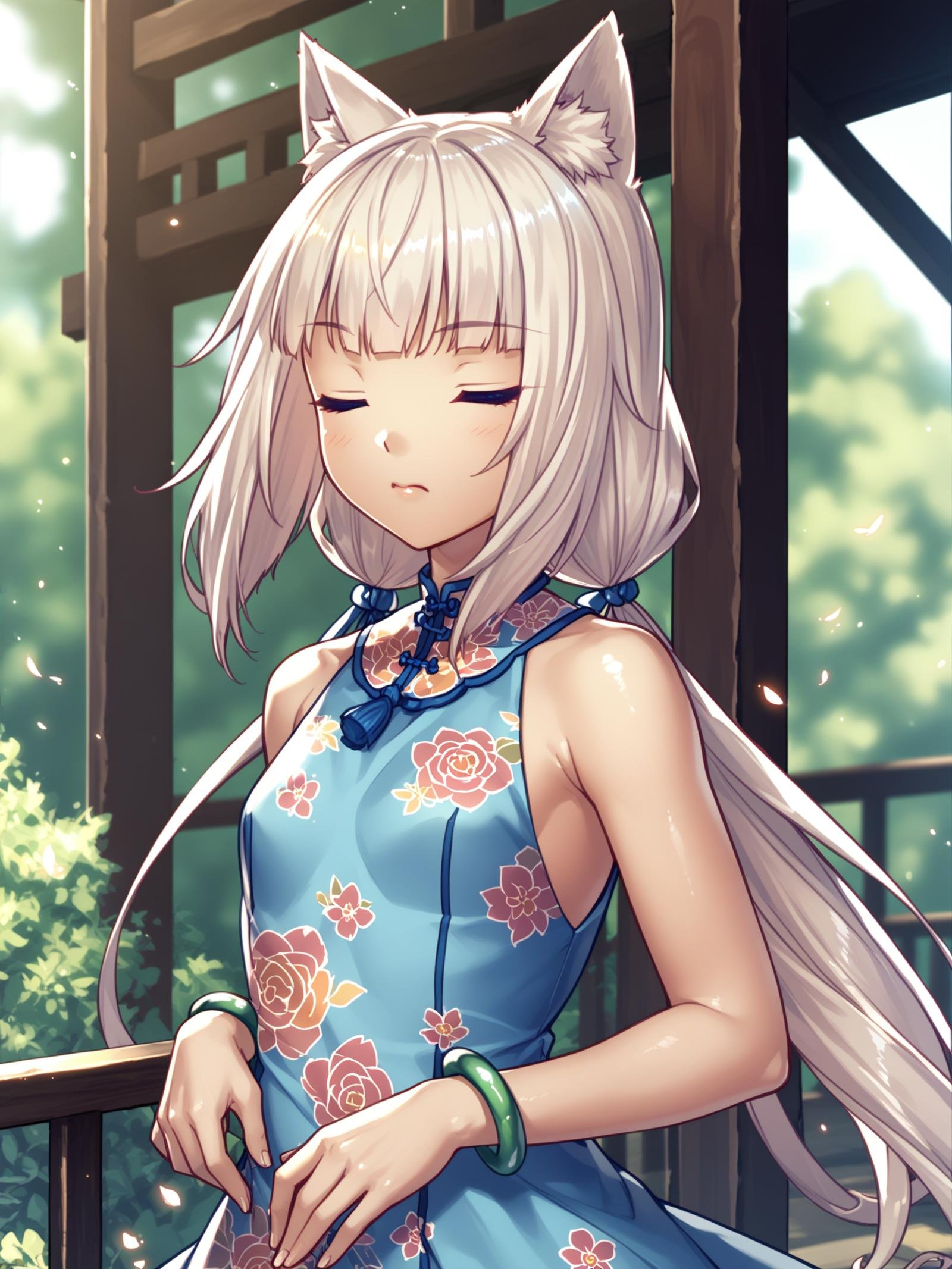 ht_vanilla,  floral dress,  blue dress by happy_tentacle on Tensor.Art