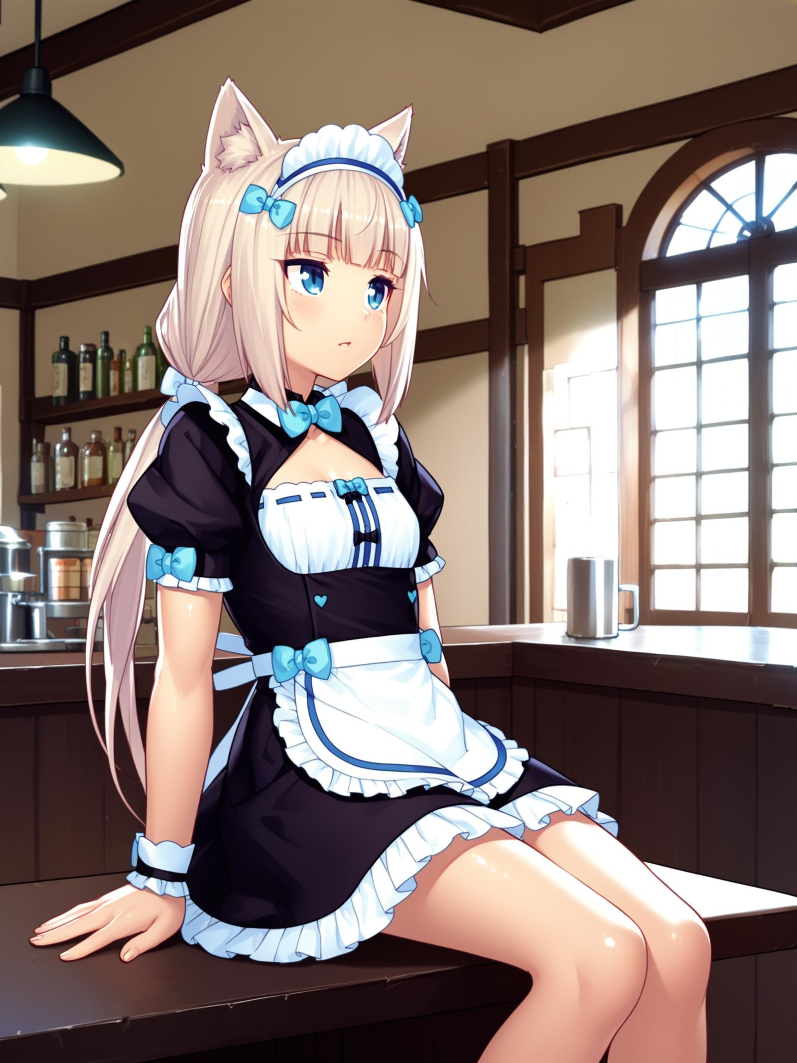 ht_vanilla,  black dress,  maid by happy_tentacle on Tensor.Art