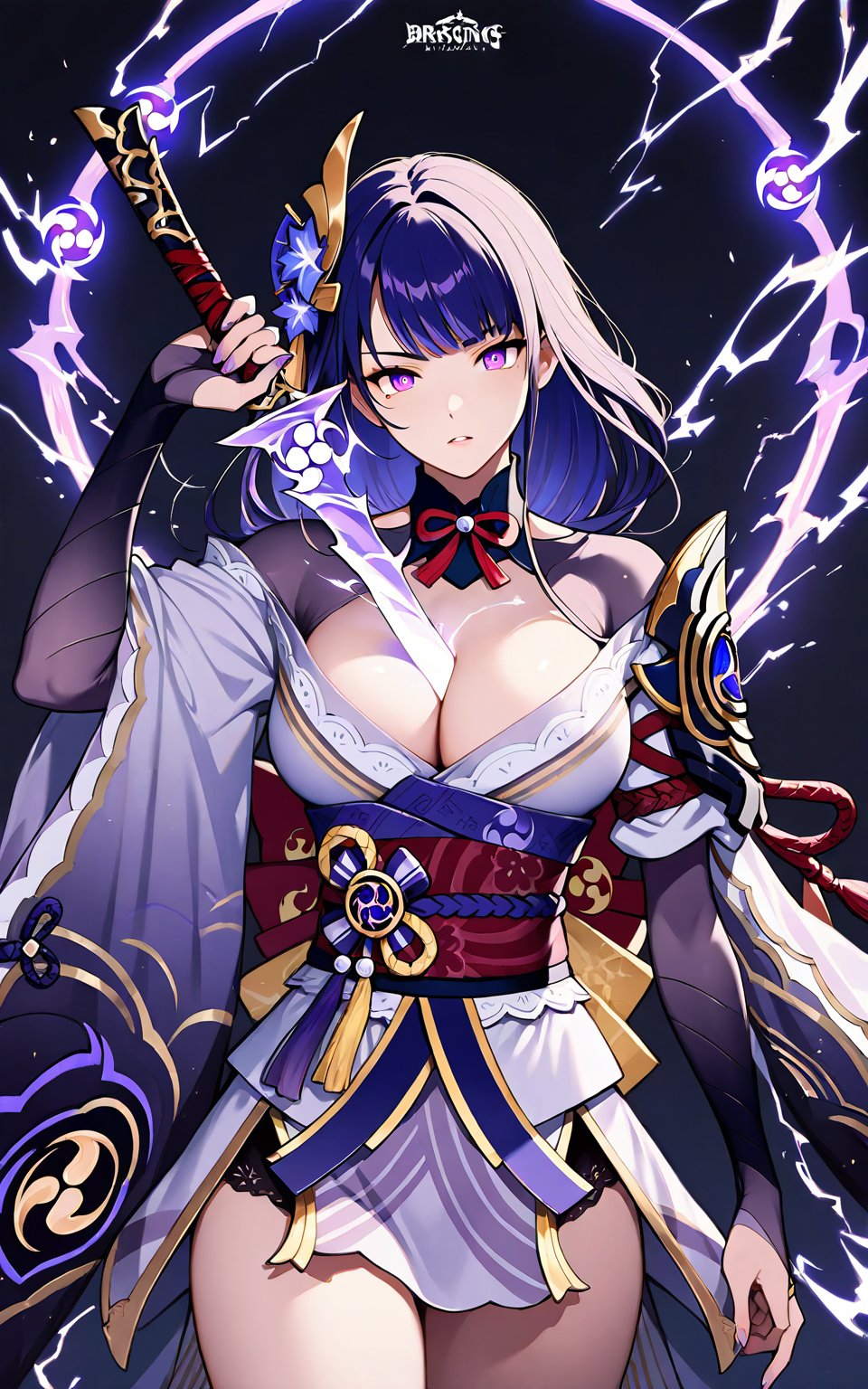 cowboy shot,  1girl,  raiden shogun by Rolo_hu on Tensor.Art