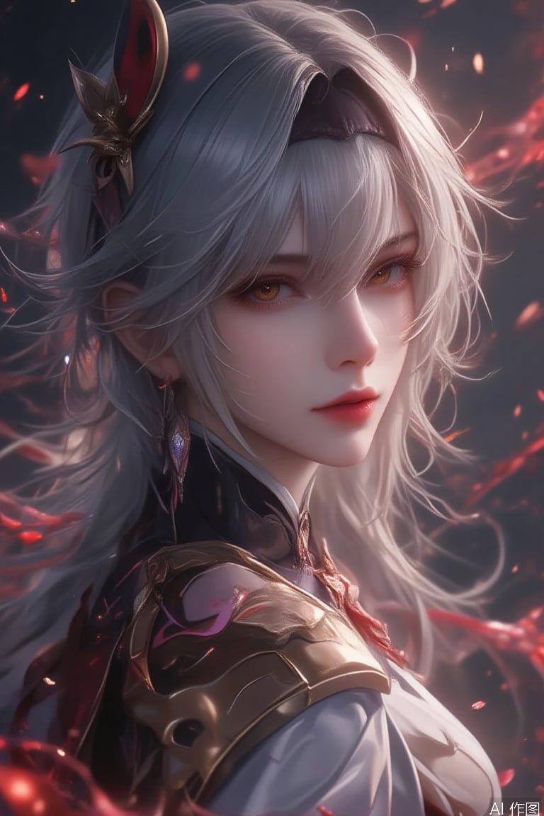 女孩,  动漫角色的动画图像,  长白发和蓝色的眼睛。角色穿着一件白色长袍 by 新月照澄湾 on Tensor.Art
