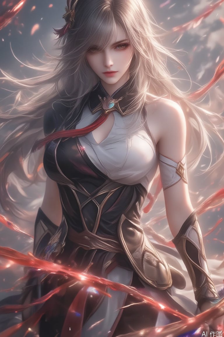 女孩,  动漫角色的动画图像,  长白发和蓝色的眼睛。角色穿着一件白色长袍 by 新月照澄湾 on Tensor.Art