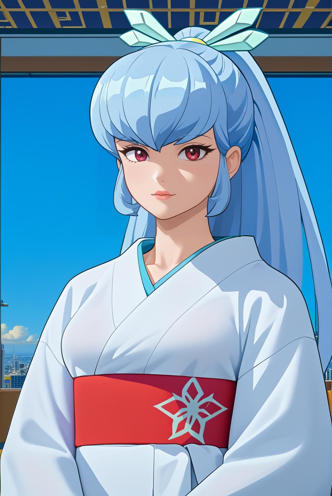 oyuki,  long hair,  light blue hair by Farfegnugen on Tensor.Art