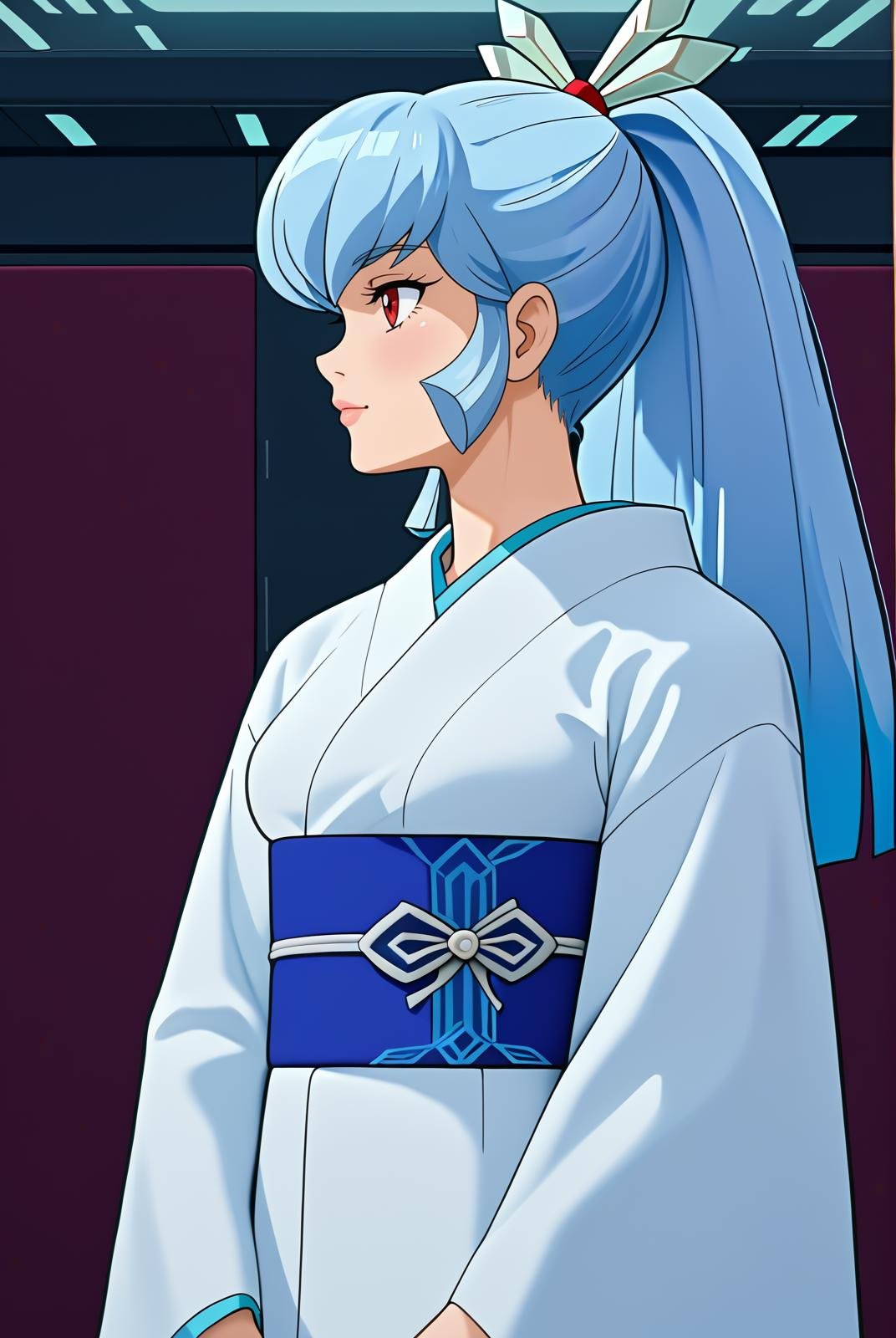oyuki,  long hair,  light blue hair by Farfegnugen on Tensor.Art