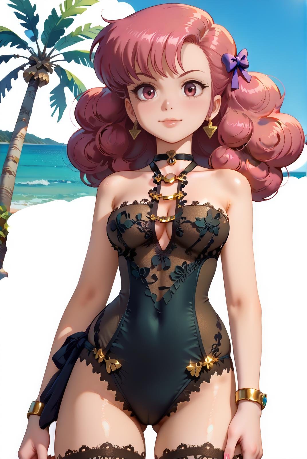 ran,  (pink eyes),  curly hair by Farfegnugen on Tensor.Art