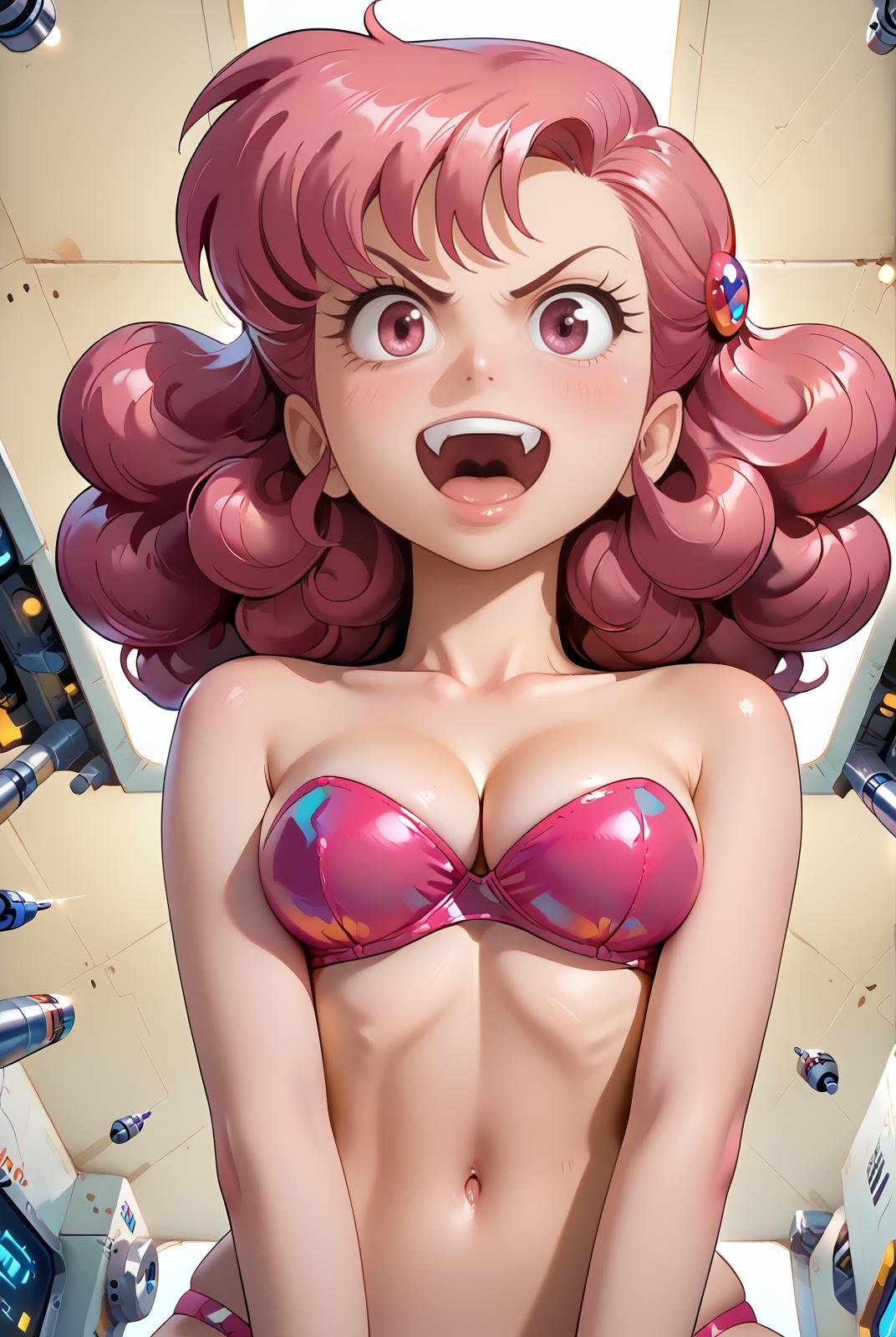 ran,  (pink eyes),  curly hair by Farfegnugen on Tensor.Art