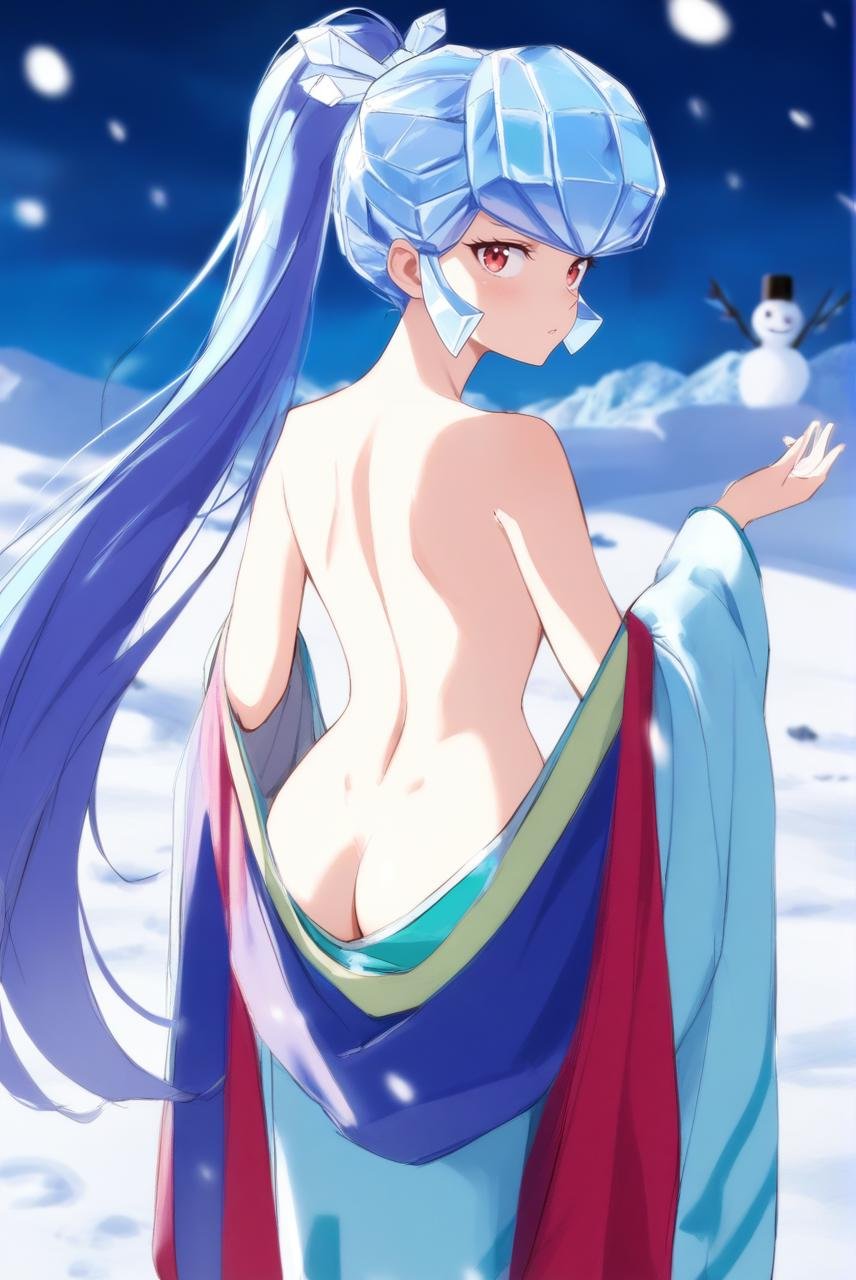 oyuki,  long hair,  ice blue hair by Farfegnugen on Tensor.Art