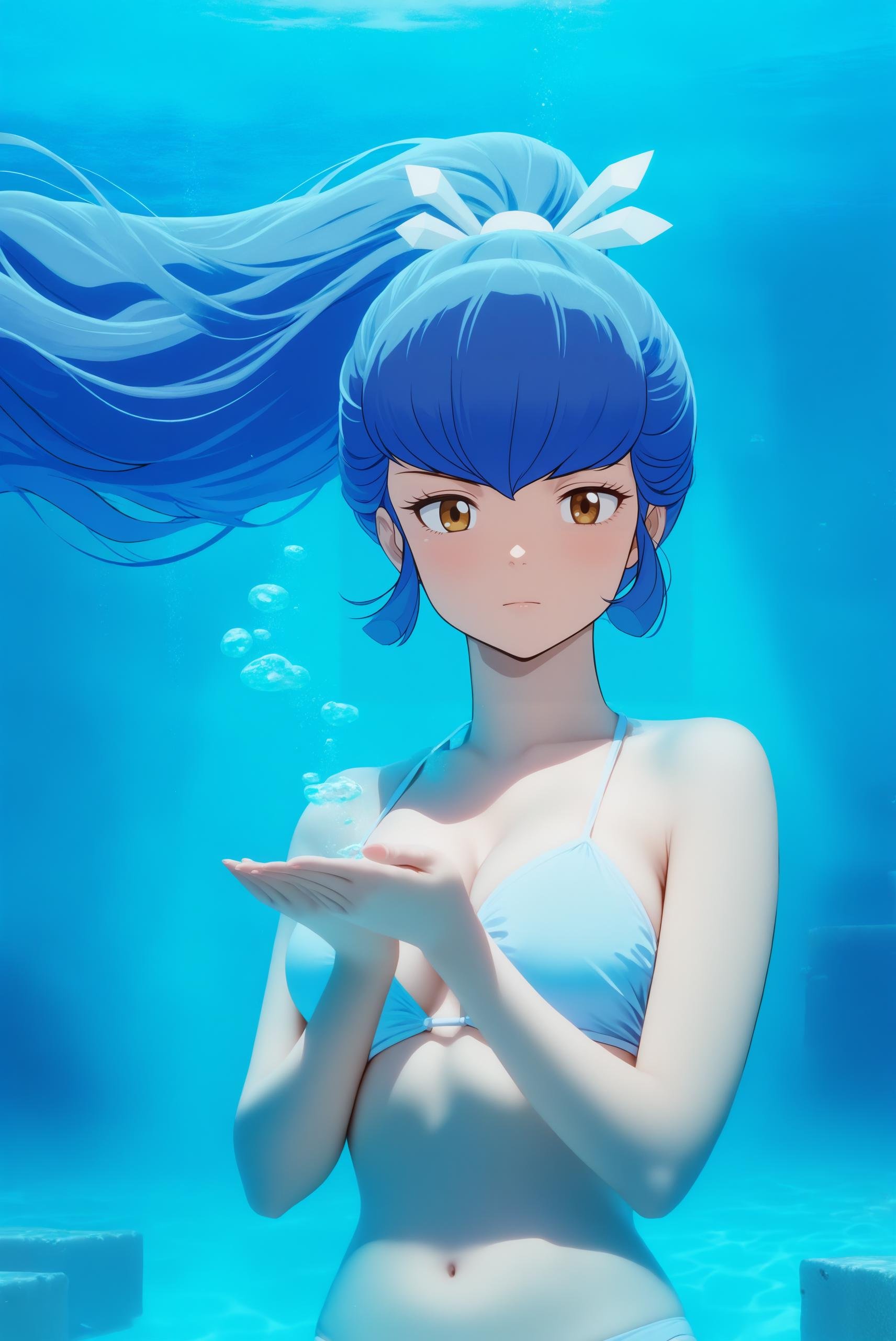 oyuki,  long hair,  blue hair by Farfegnugen on Tensor.Art