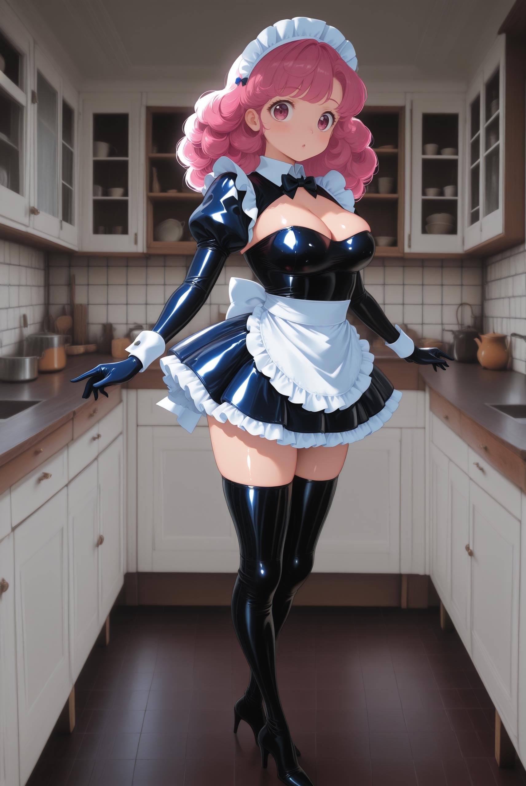 Ran,  pink eyes,  curly hair by Farfegnugen on Tensor.Art