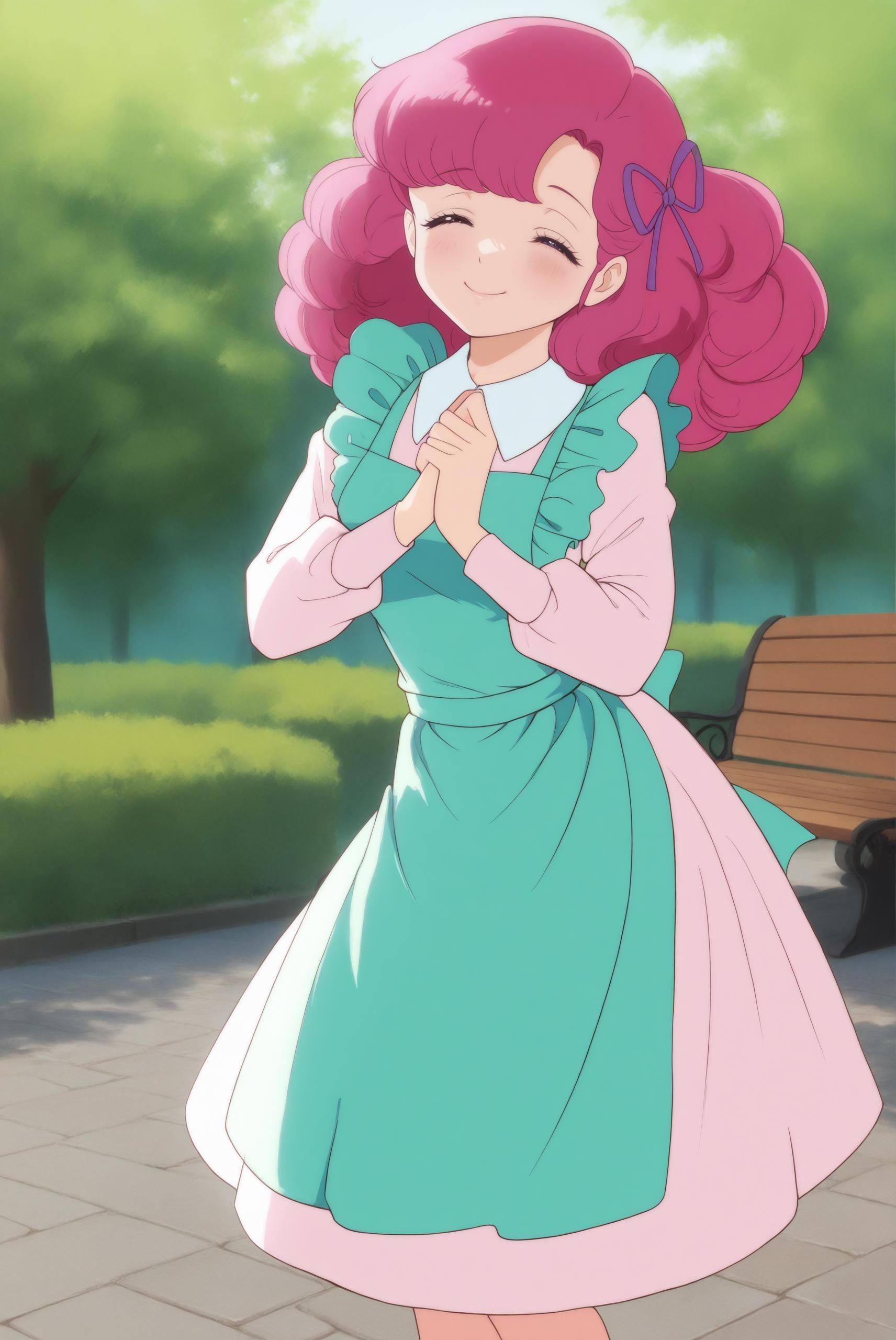 Ran,  pink eyes,  curly hair by Farfegnugen on Tensor.Art