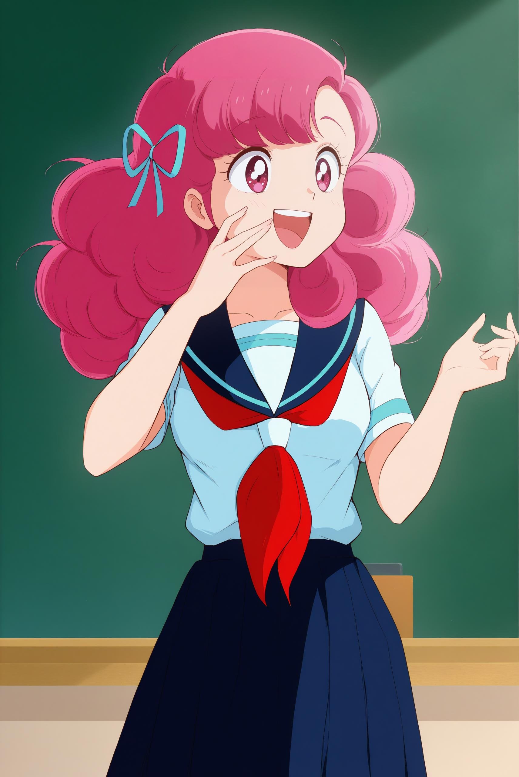 Ran,  pink eyes,  curly hair by Farfegnugen on Tensor.Art