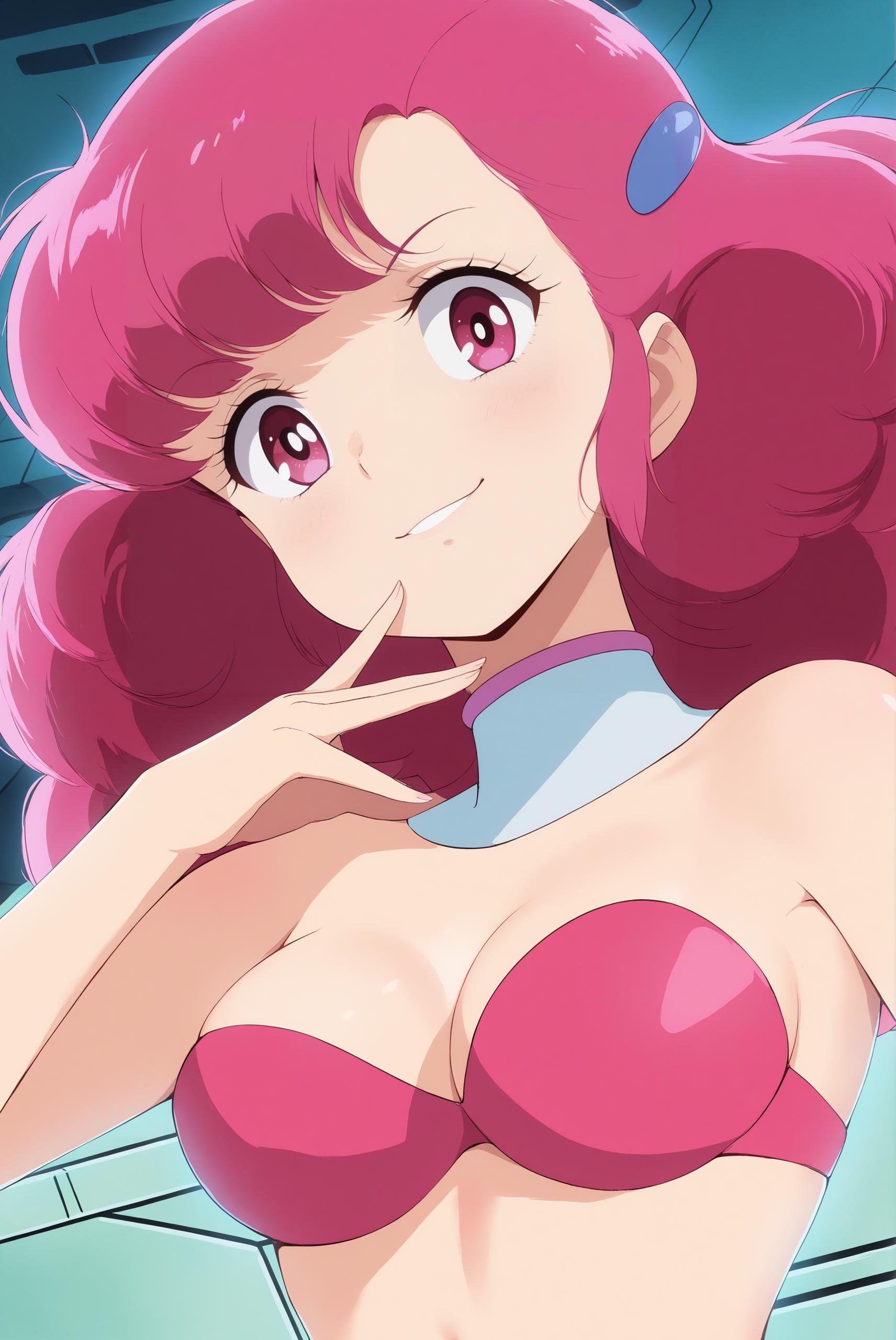 Ran,  pink eyes,  curly hair by Farfegnugen on Tensor.Art