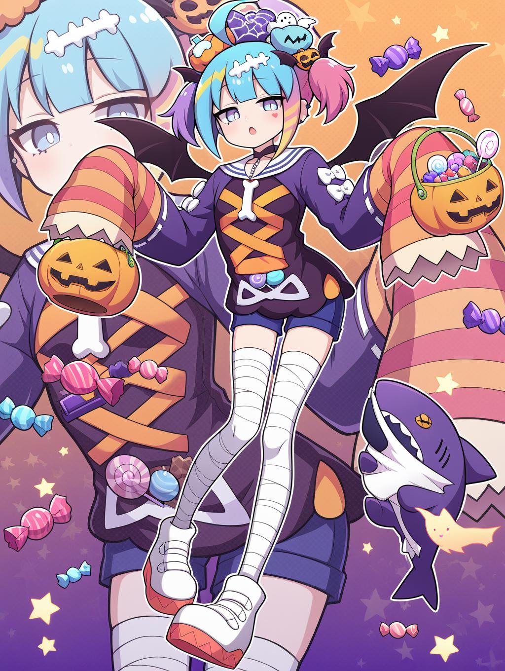 1girl,  halloween,  candy by Sqquirtle0007 on Tensor.Art