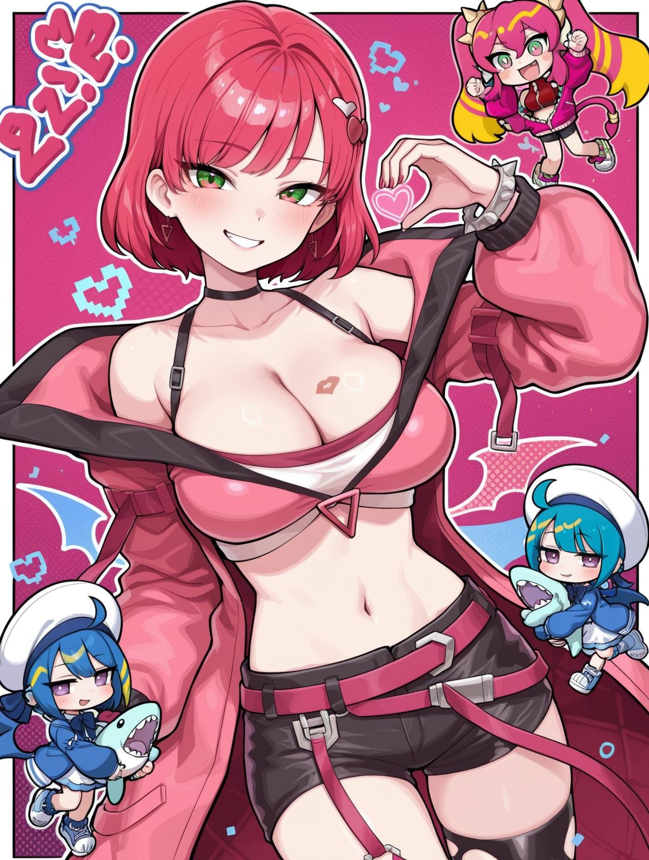 official style,  4girls,  large breasts on Tensor.Art