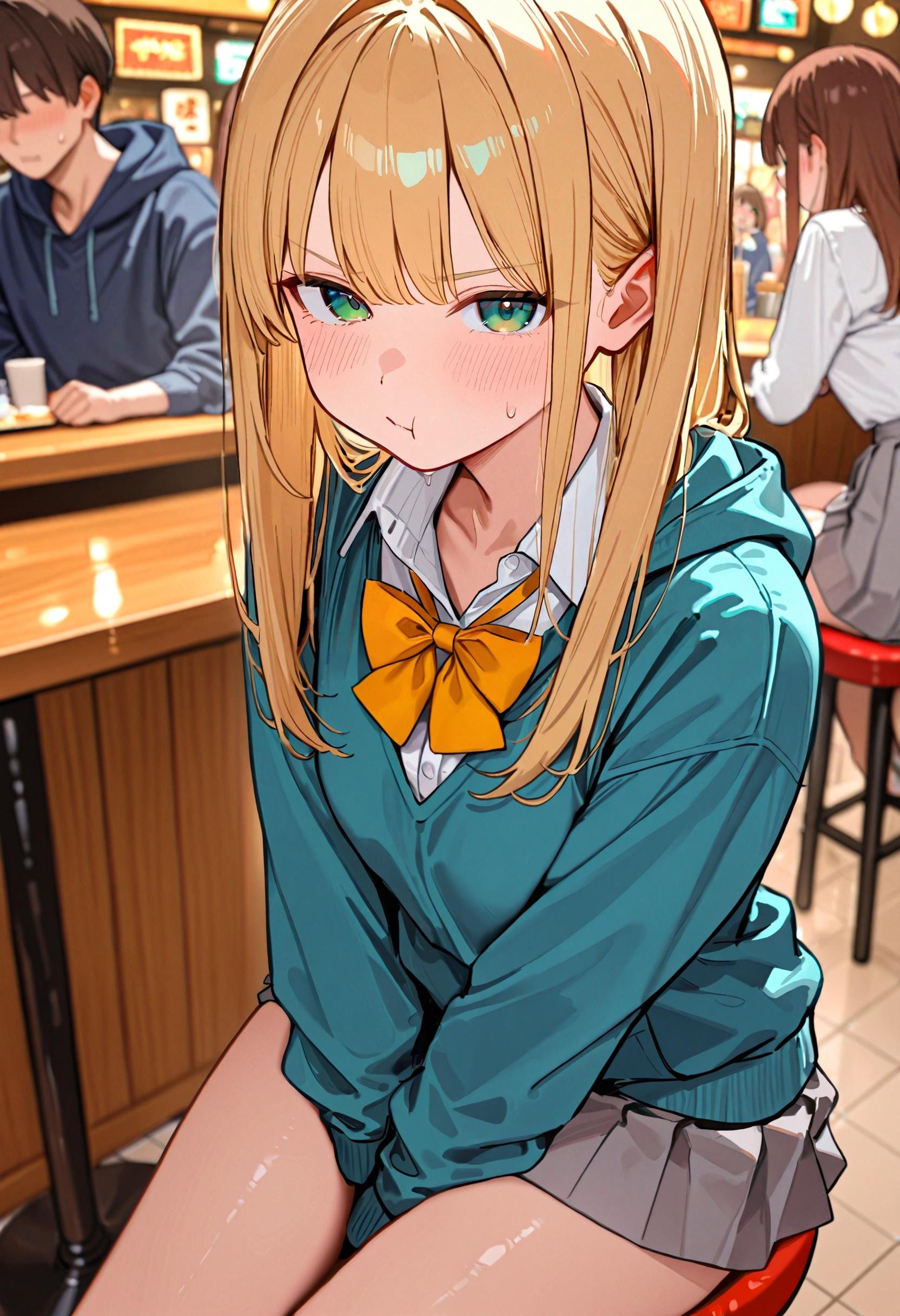 YW9za,  skirt,  sitting by imge on Tensor.Art