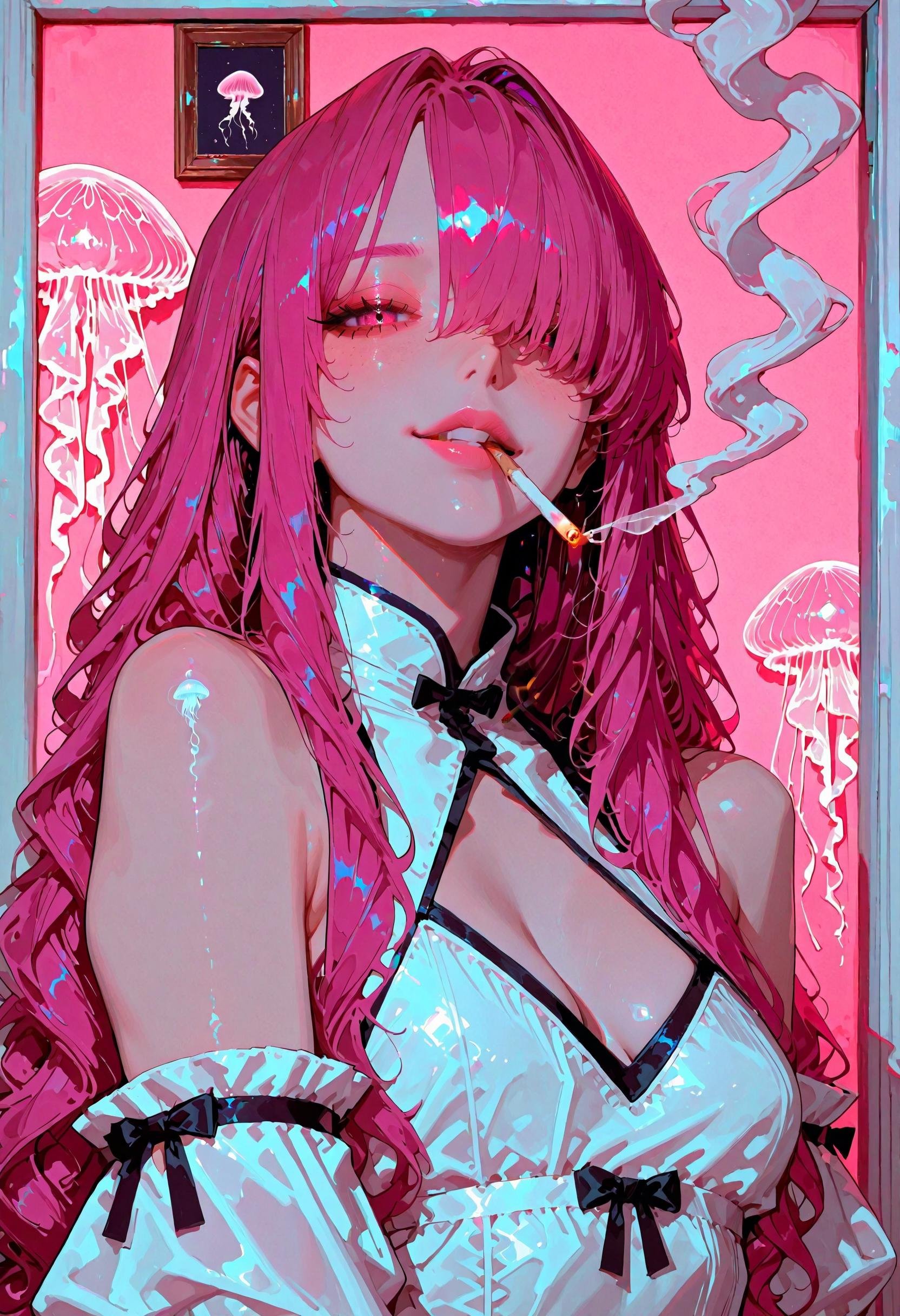 Unl1c2Fr,  1girl,  jellyfish by imge on Tensor.Art