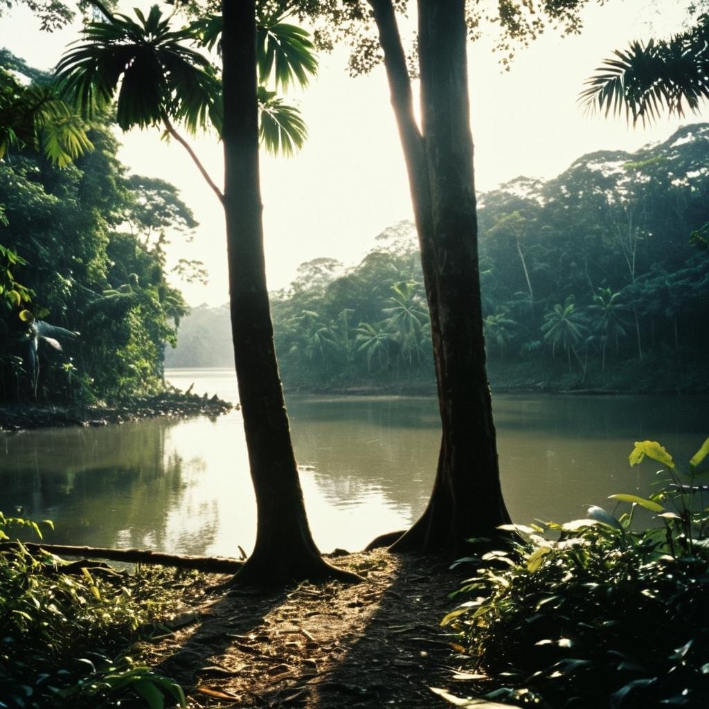 analog film photo of Cinematic style,  prehistoric style,  amazon jungle style by EauDeNoire on Tensor.Art