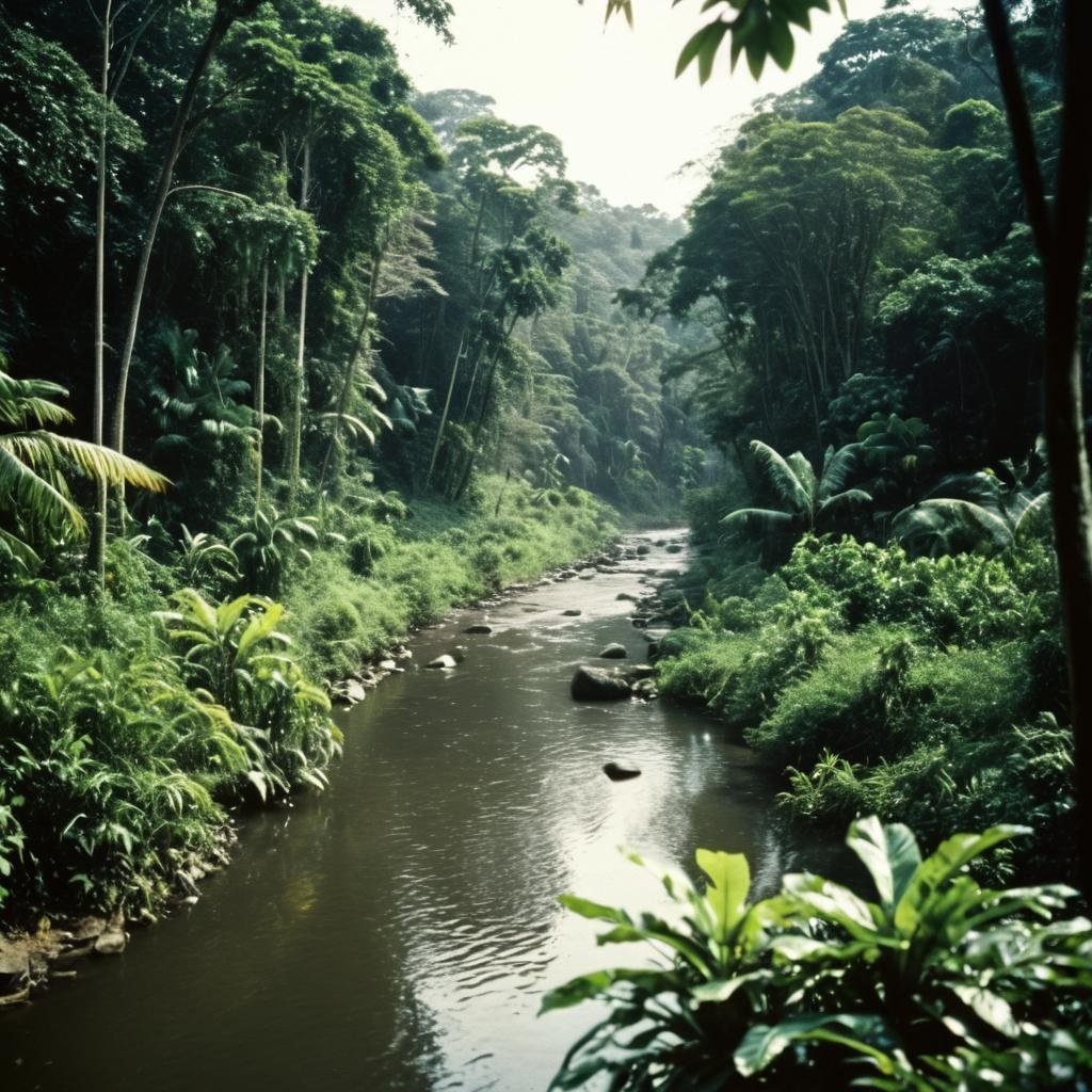 analog film photo of Cinematic style,  prehistoric style,  amazon jungle style by EauDeNoire on Tensor.Art