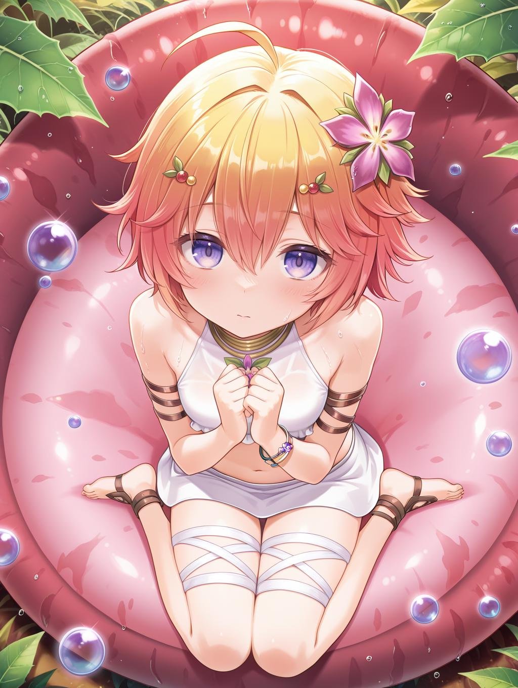 plant girl,  traptrix pudica,  1girl by Sqquirtle0007 on Tensor.Art