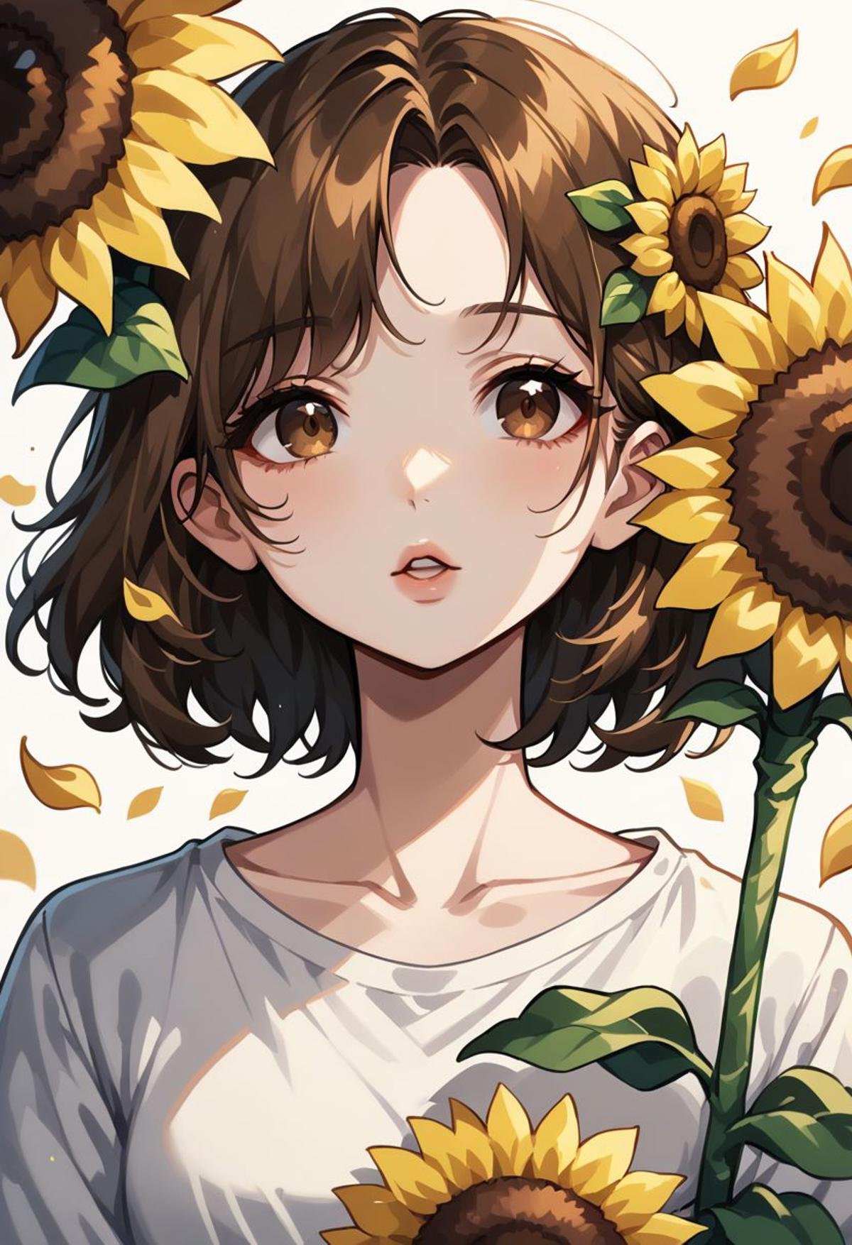 pastel style,  1girl,  flower by Collapsed_Dreams on Tensor.Art