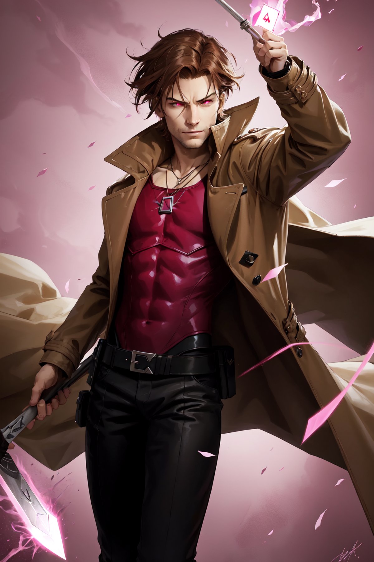 Gambit,  Le Diablo Blanc,  Remy Lebeau by Collapsed_Dreams on Tensor.Art