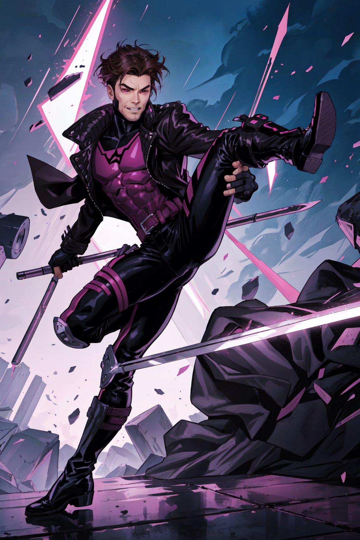Gambit,  Le Diablo Blanc,  Remy Lebeau by Collapsed_Dreams on Tensor.Art