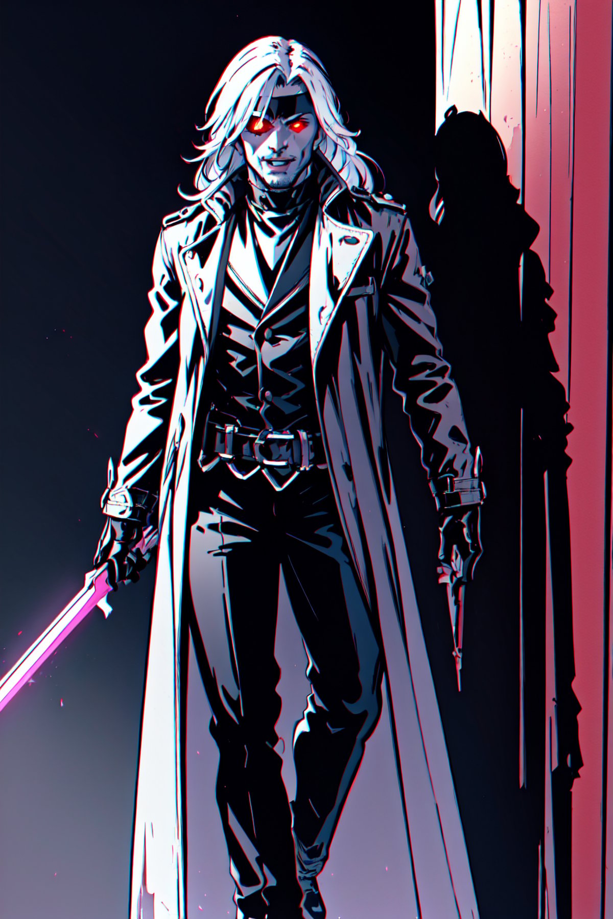 Gambit,  Le Diablo Blanc,  long hair by Collapsed_Dreams on Tensor.Art