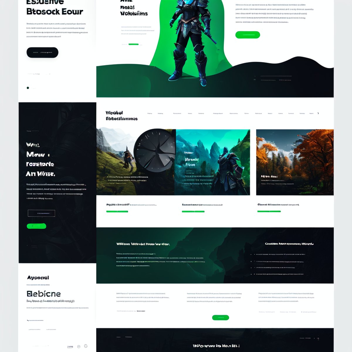 UI-UX Style,  a website layout,  mmorpg website by Collapsed_Dreams on Tensor.Art