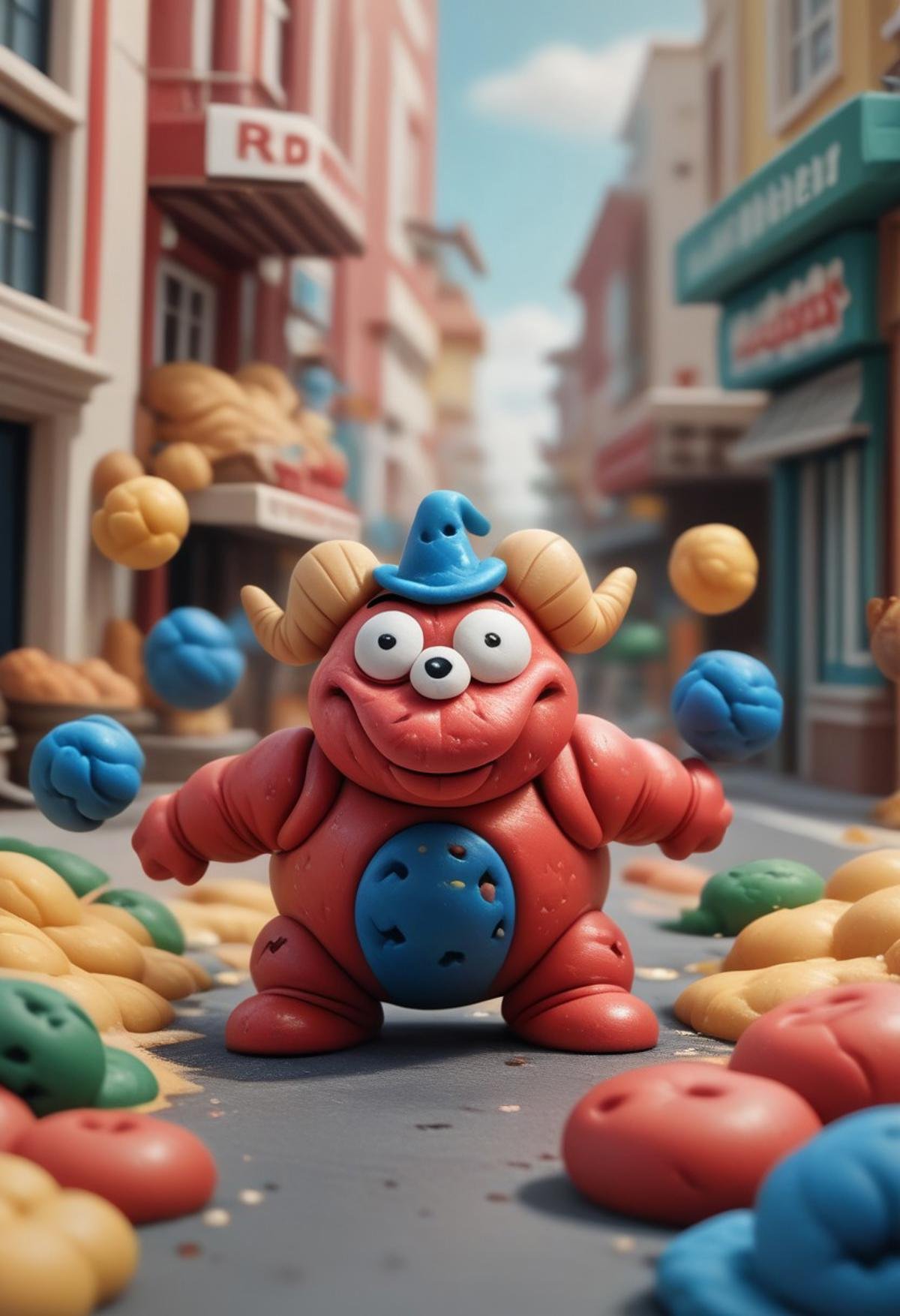 endplay_domorph,  made of playdough,  a political figure made of different colored playdough by Collapsed_Dreams on Tensor...