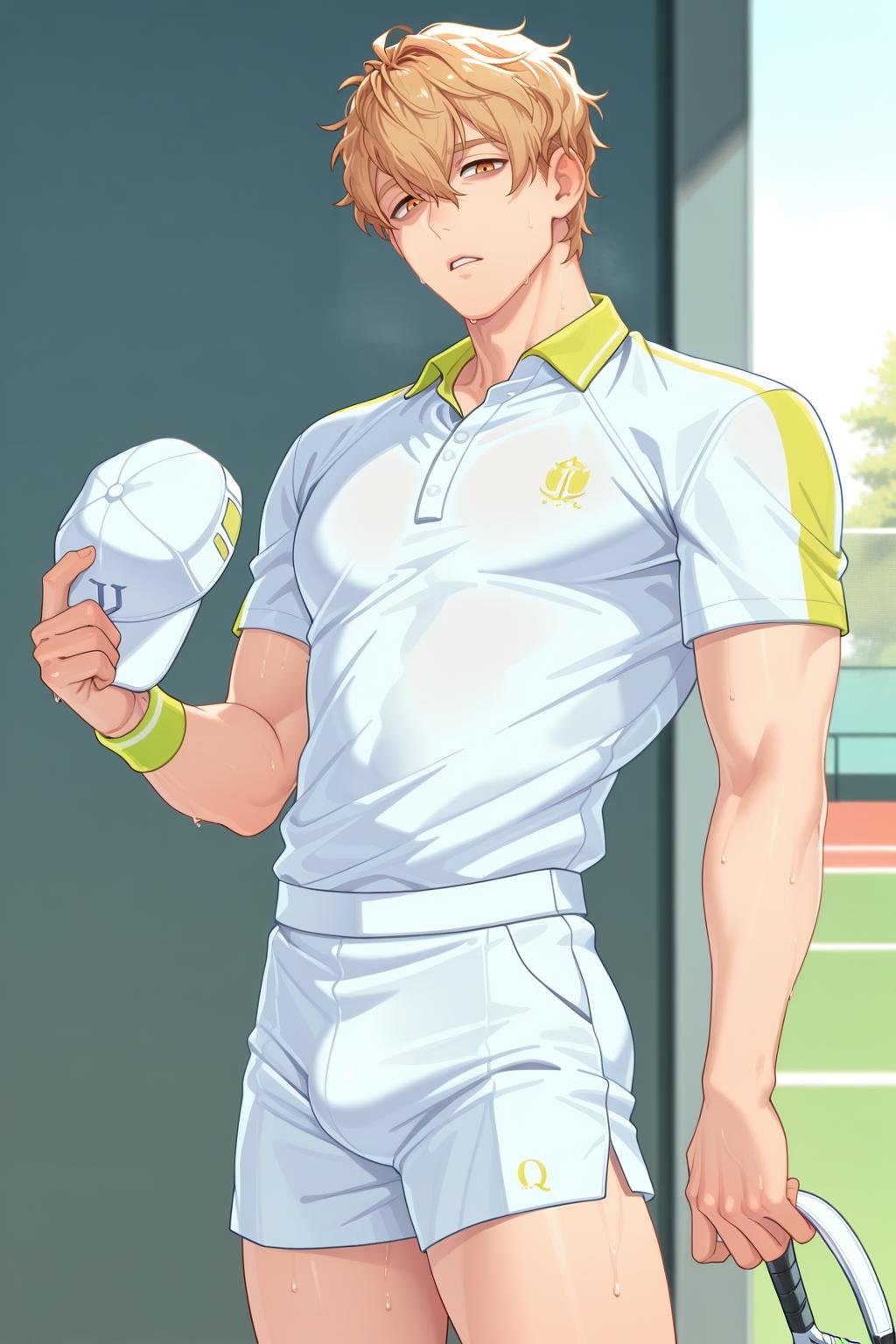 quincy,  hair between eyes,  tennis_uniform by benhur2023 on Tensor.Art