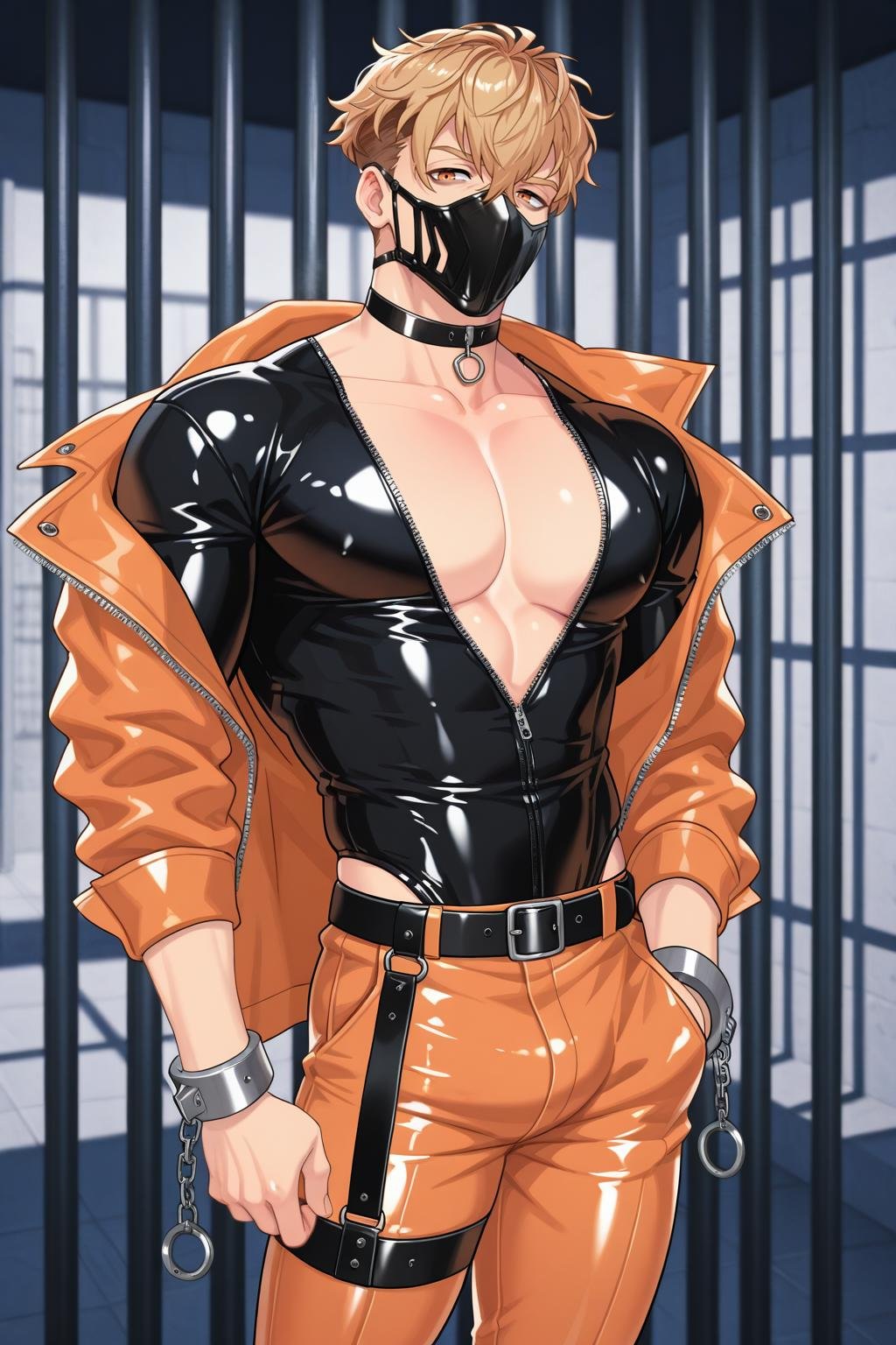quincy,  prison,  open clothes by benhur2023 on Tensor.Art