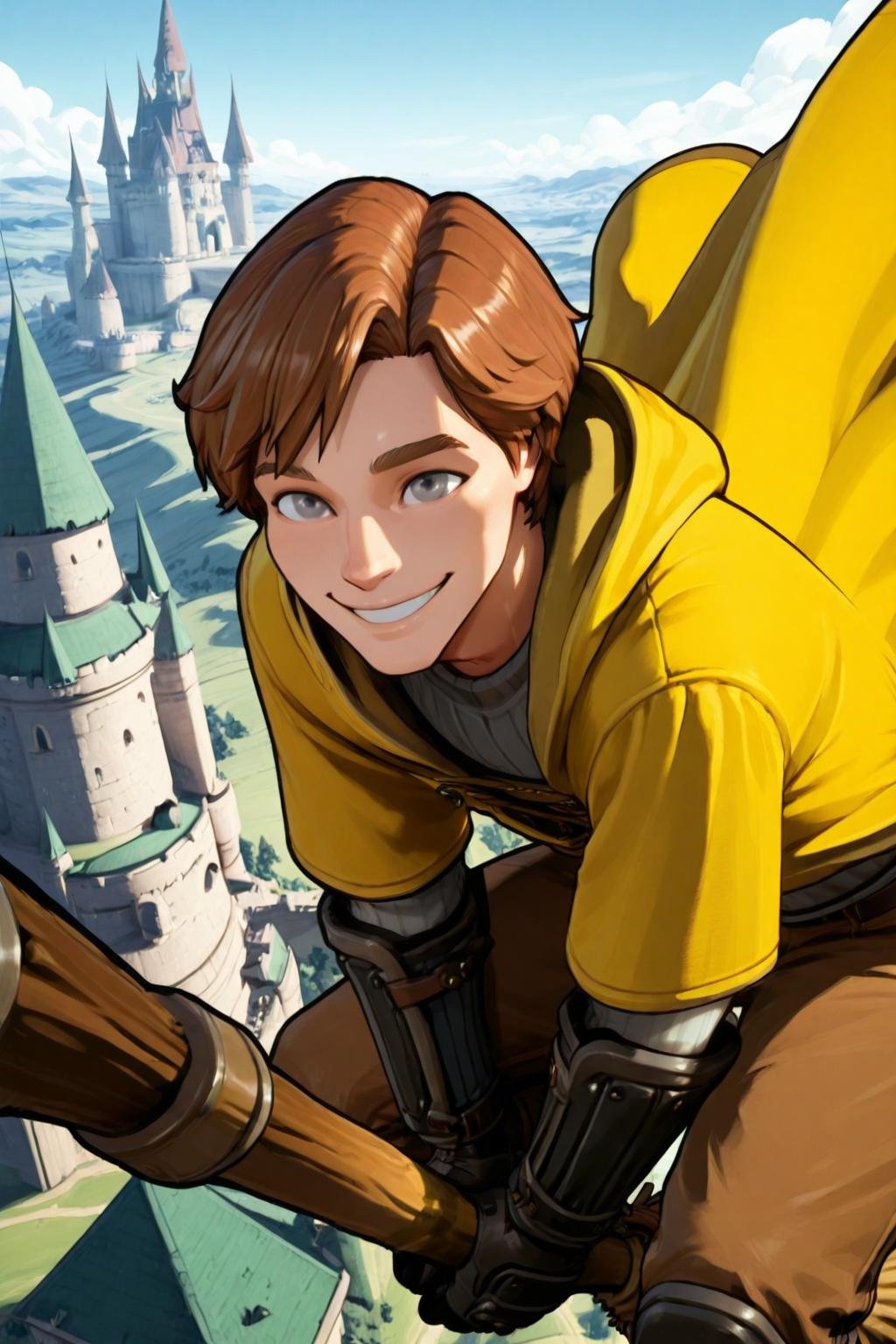 anime illustration,  solo male focus,  cedricdiggory by hushicho on Tensor.Art