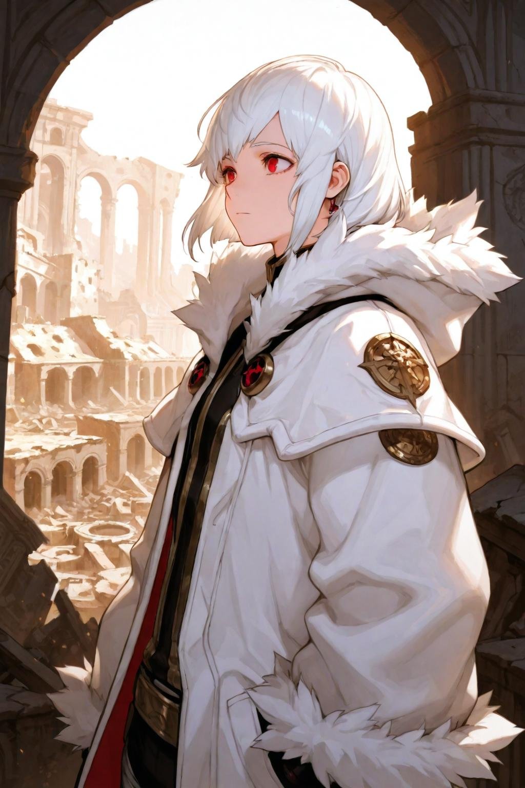 brotherone,  white hair,  long bob by hushicho on Tensor.Art