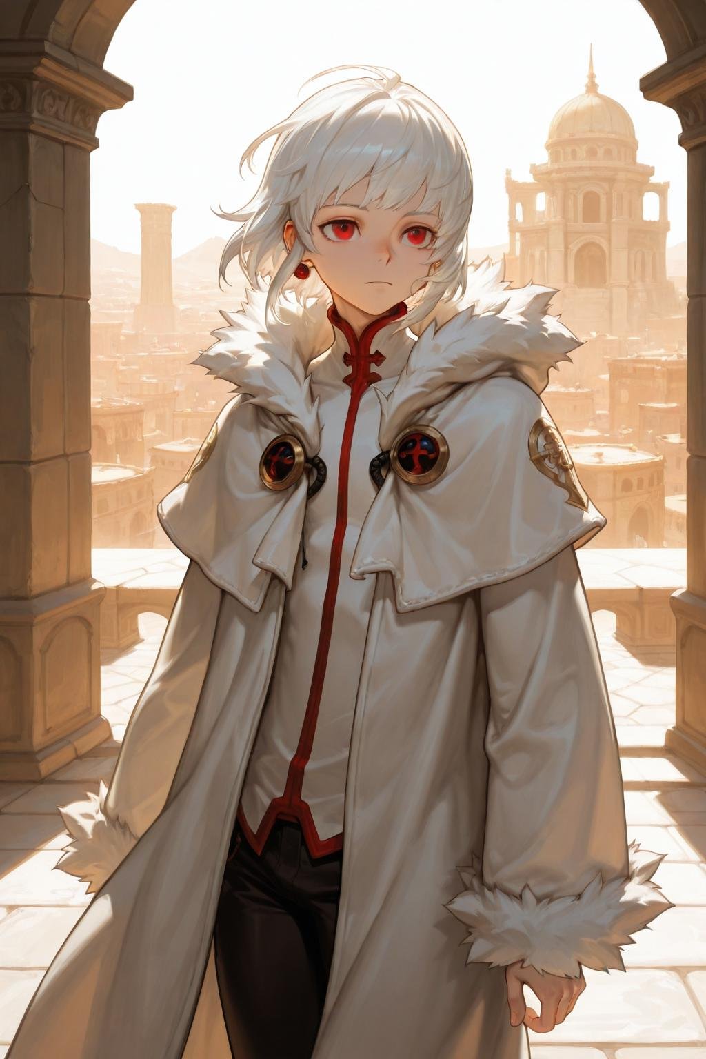 solo male,  brotherone,  white hair by hushicho on Tensor.Art