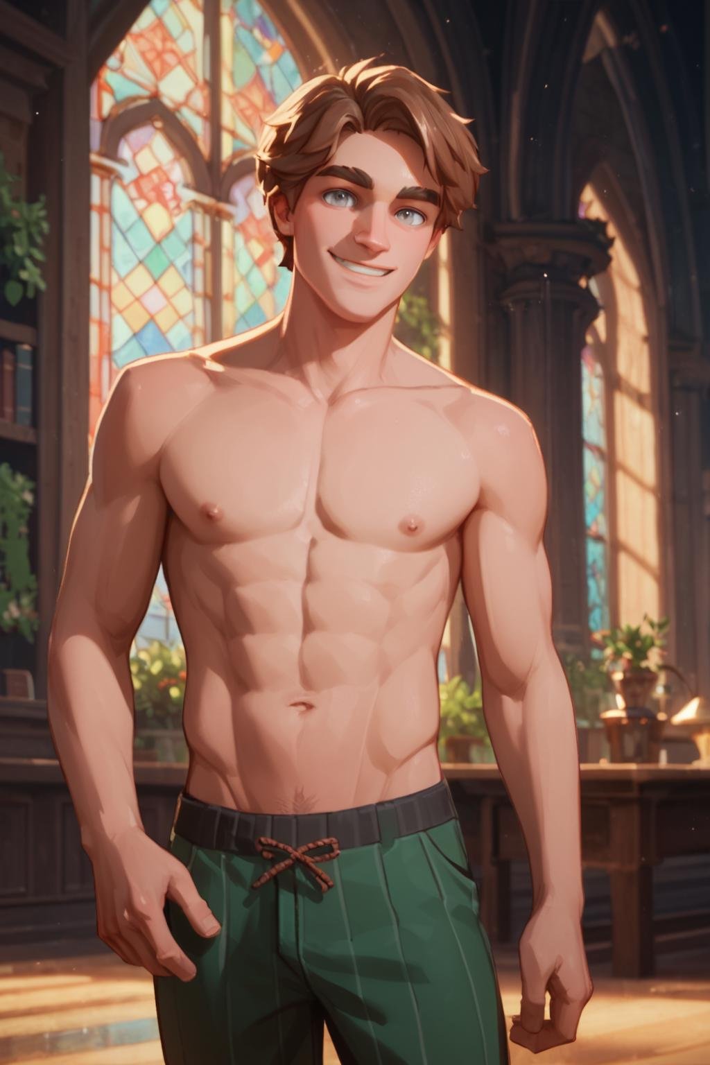 solo male focus,  cedricdiggory,  brown hair by hushicho on Tensor.Art