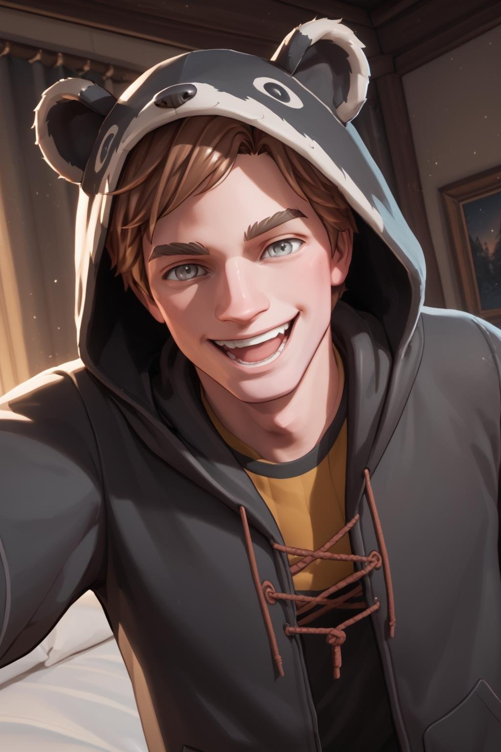 solo male focus,  cedricdiggory,  brown hair by hushicho on Tensor.Art