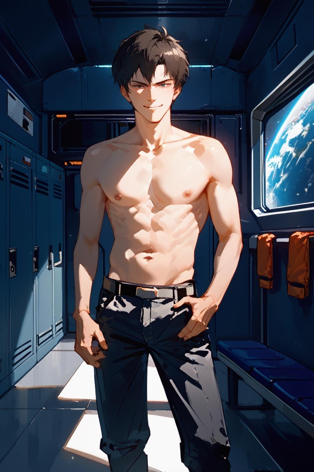sci-fi illustration,  gyunei,  solo young male by hushicho on Tensor.Art
