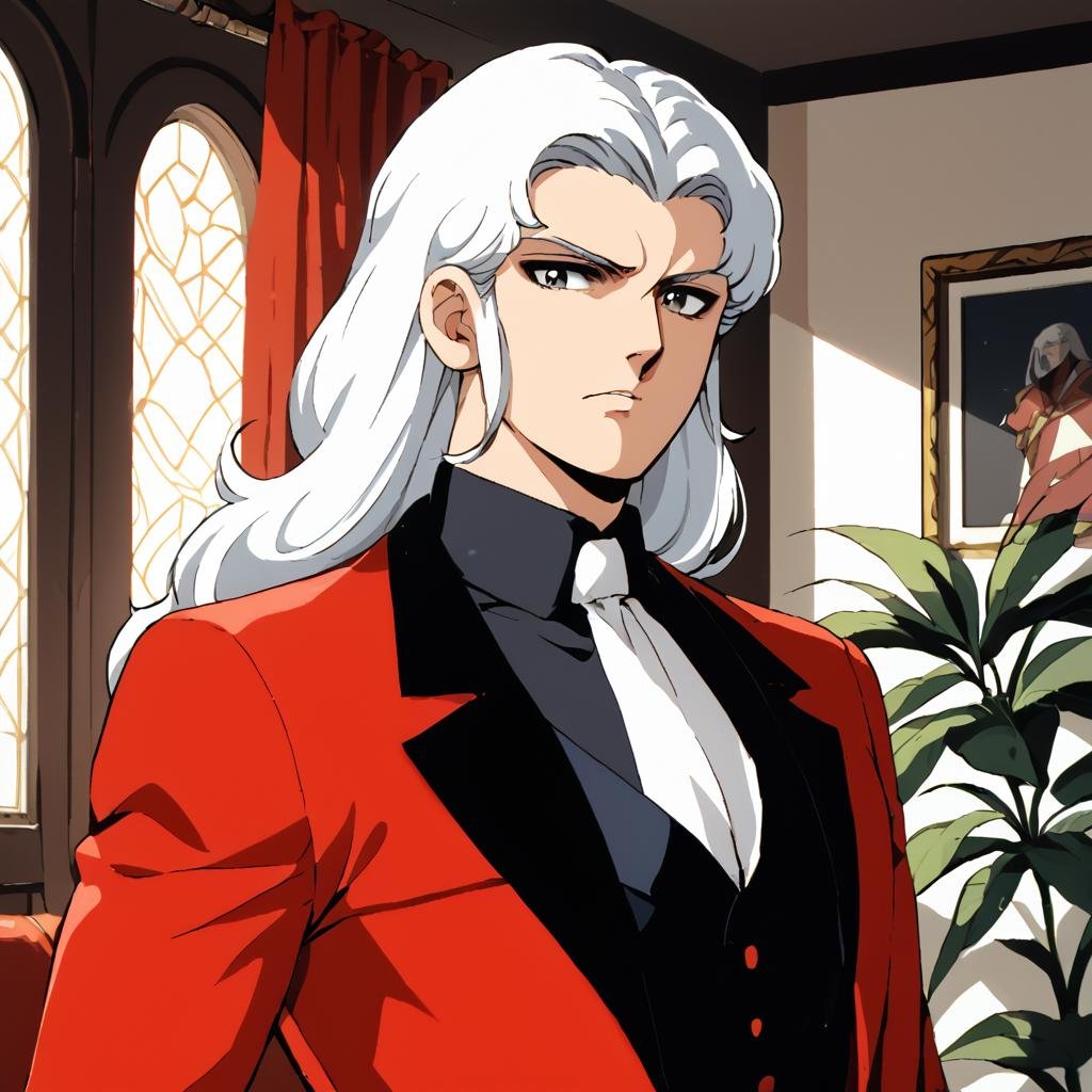retro anime,  solo male,  handsome face by hushicho on Tensor.Art