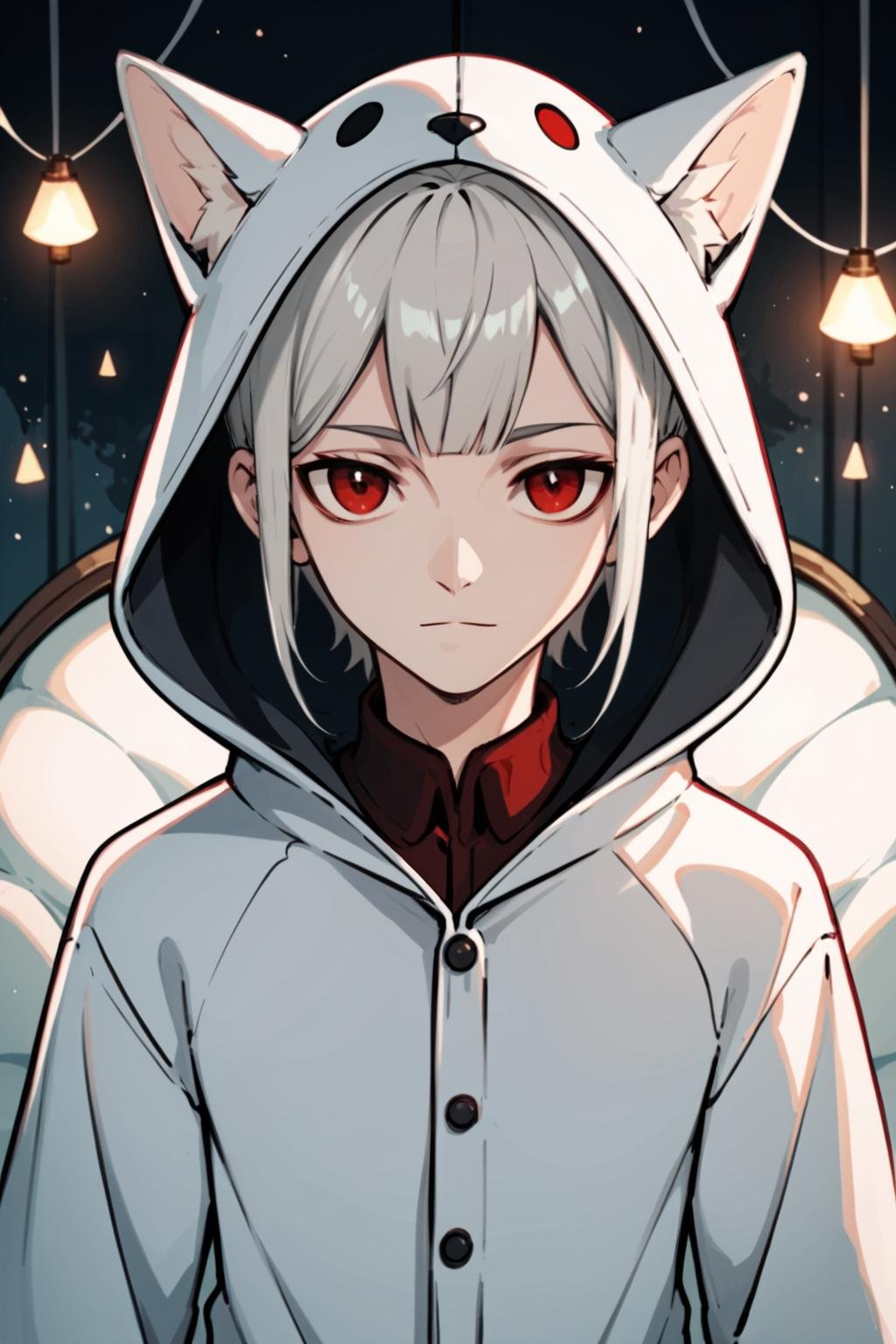 brother one,  solo male focus,  platinum hair by hushicho on Tensor.Art