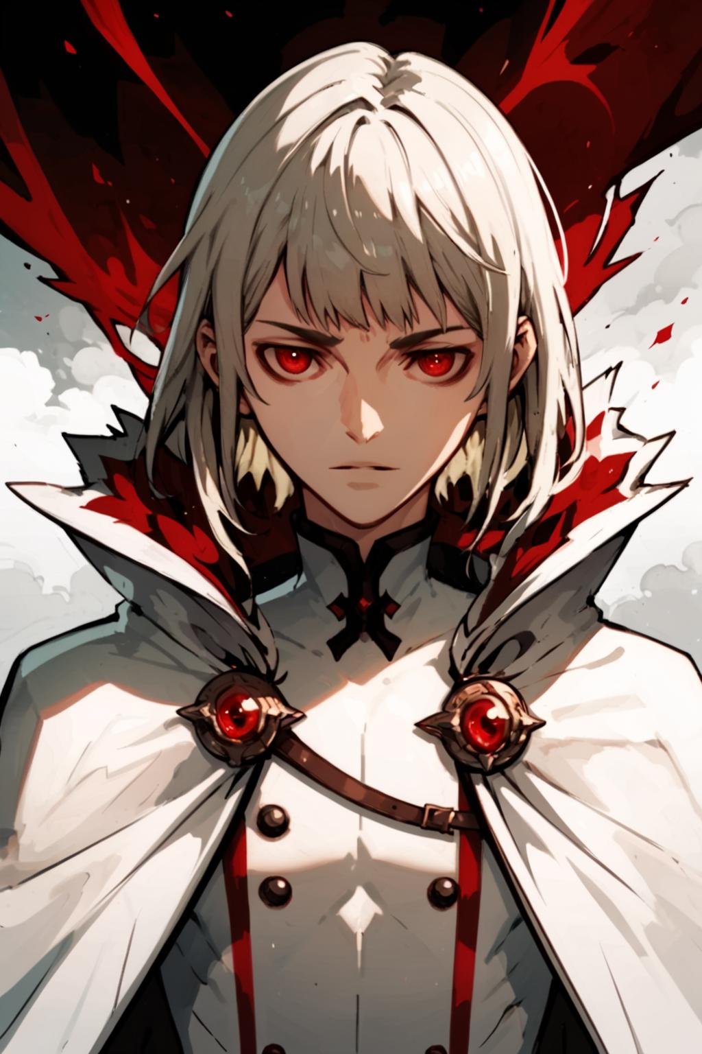 brother one,  solo male focus,  platinum hair by hushicho on Tensor.Art