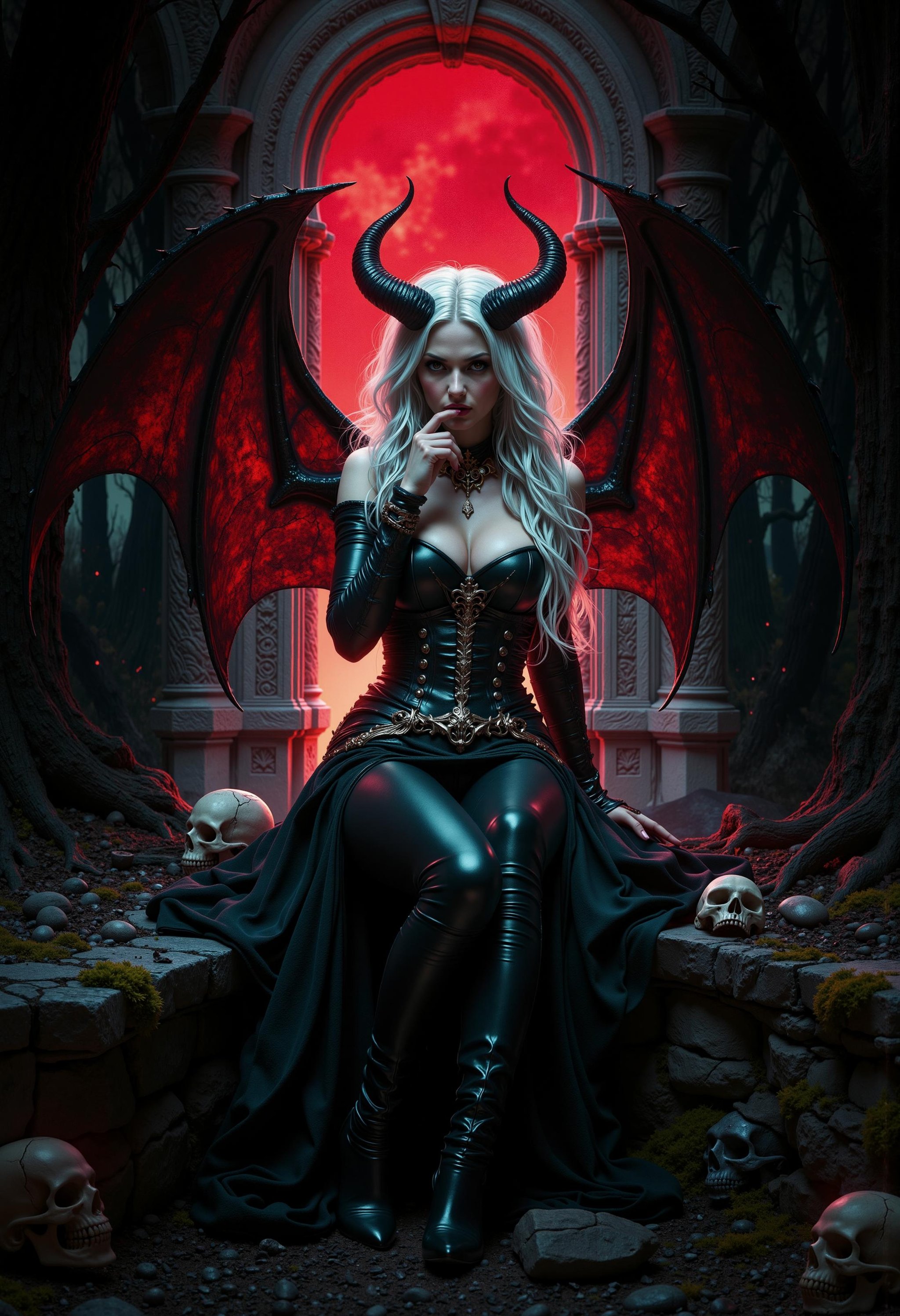 Realism. Photorealistic in a gothic fantasy style,  a highly detailed cinematic picture,  depicting a fantastical by Alcai...