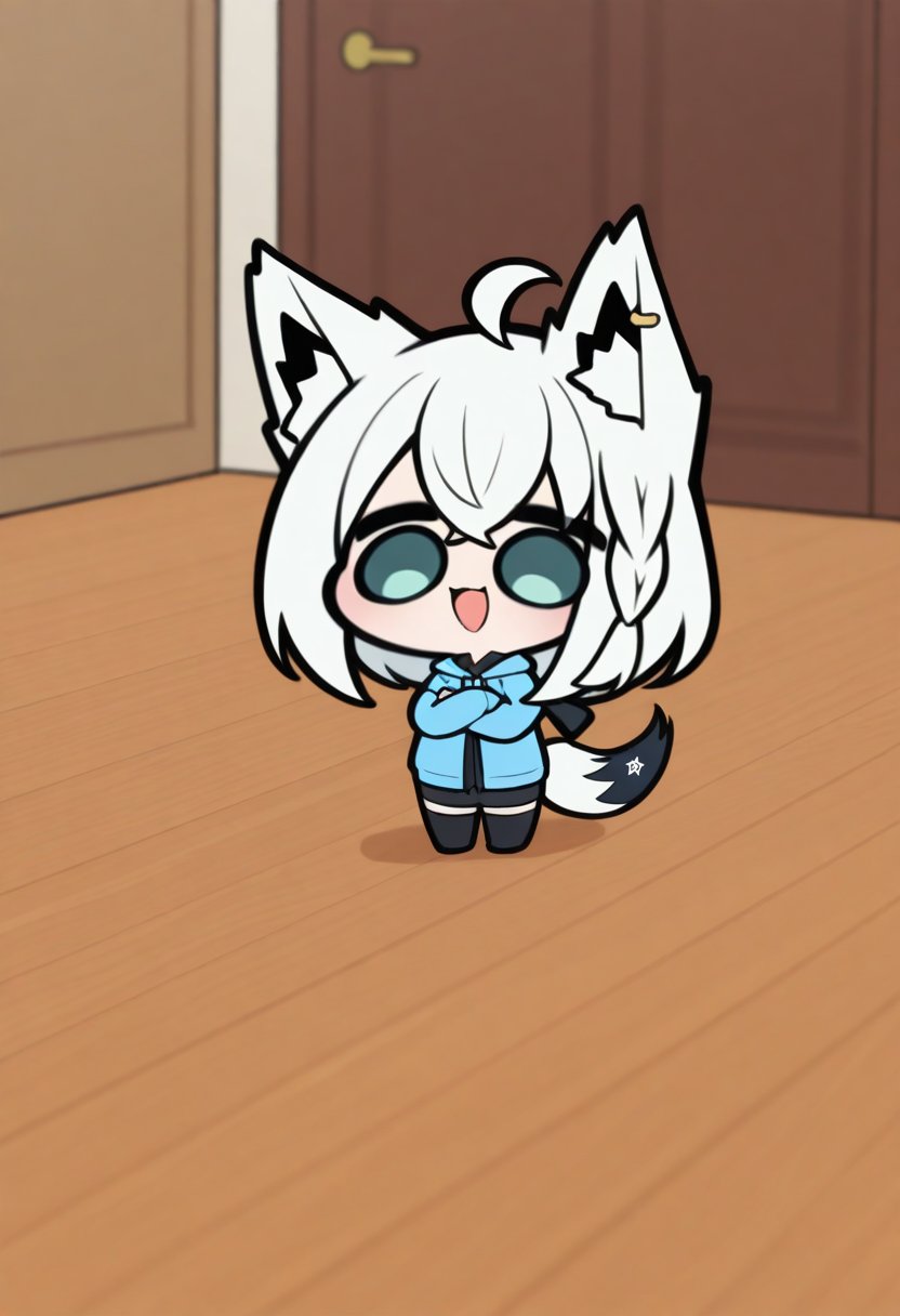 chibi,  1girl,  shirakami fubuki by AndroidXL on Tensor.Art