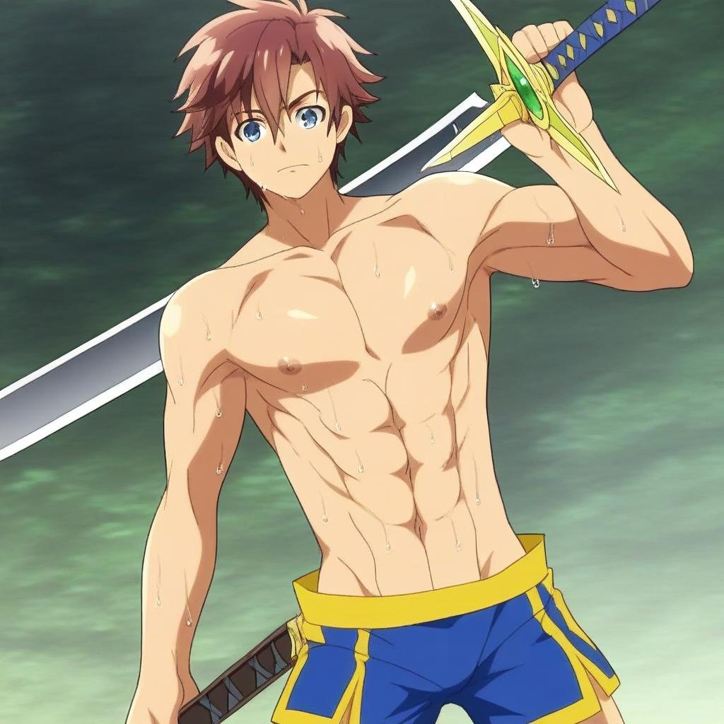 Masato_Sendou,  male,  shirtless by ScorpioBoy on Tensor.Art