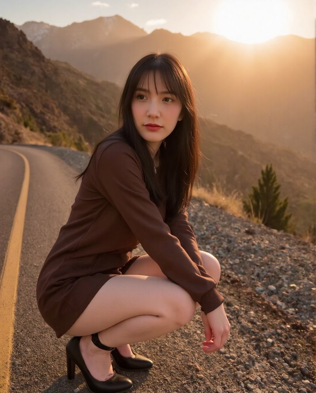 Create a realistic photoshoot scene using a Canon EOS 1D camera with a 50mm Canon RF lens set at f/1.4 aperture. Capture a...