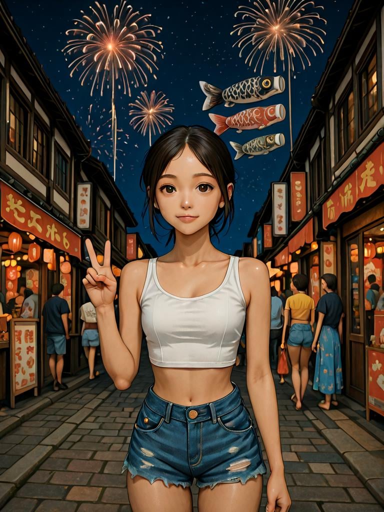 koinobori,  windsock,  kodomo no hi by 鬼畫符 on Tensor.Art