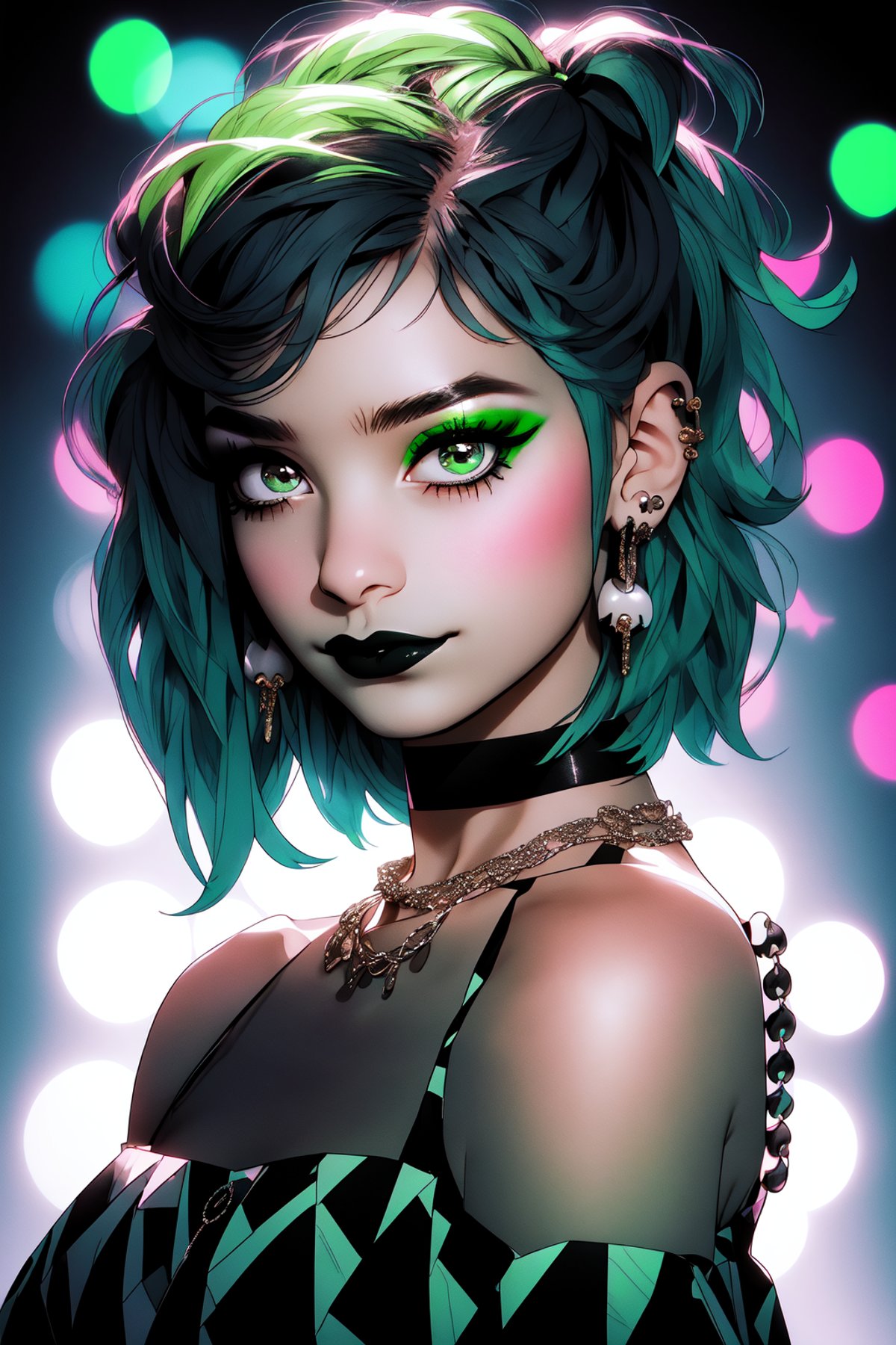 Niji Slime,  1girl,  looking at viewer by Collapsed_Dreams on Tensor.Art