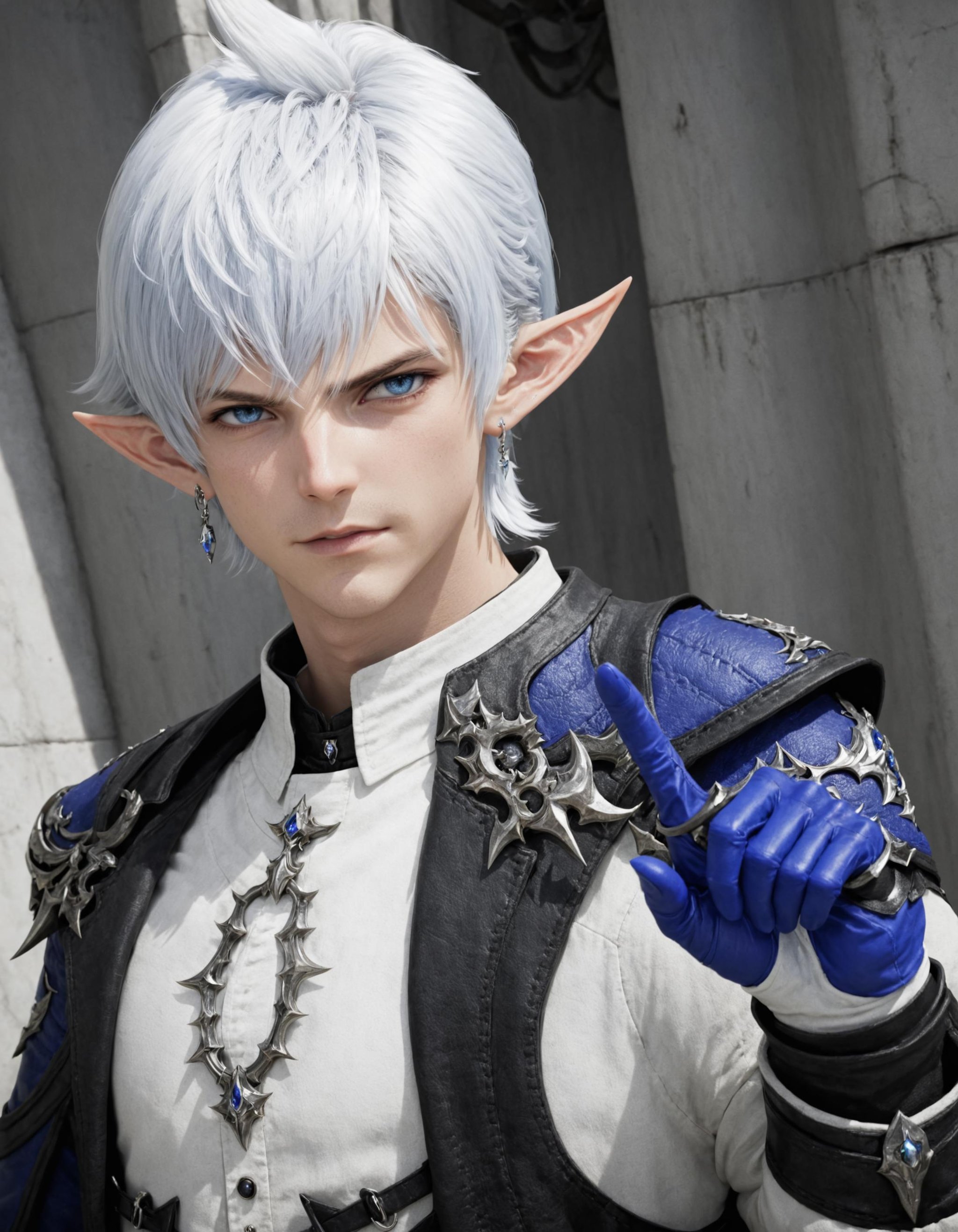 dwntrilffxiv,  solo,  looking at viewer by Collapsed_Dreams on Tensor.Art