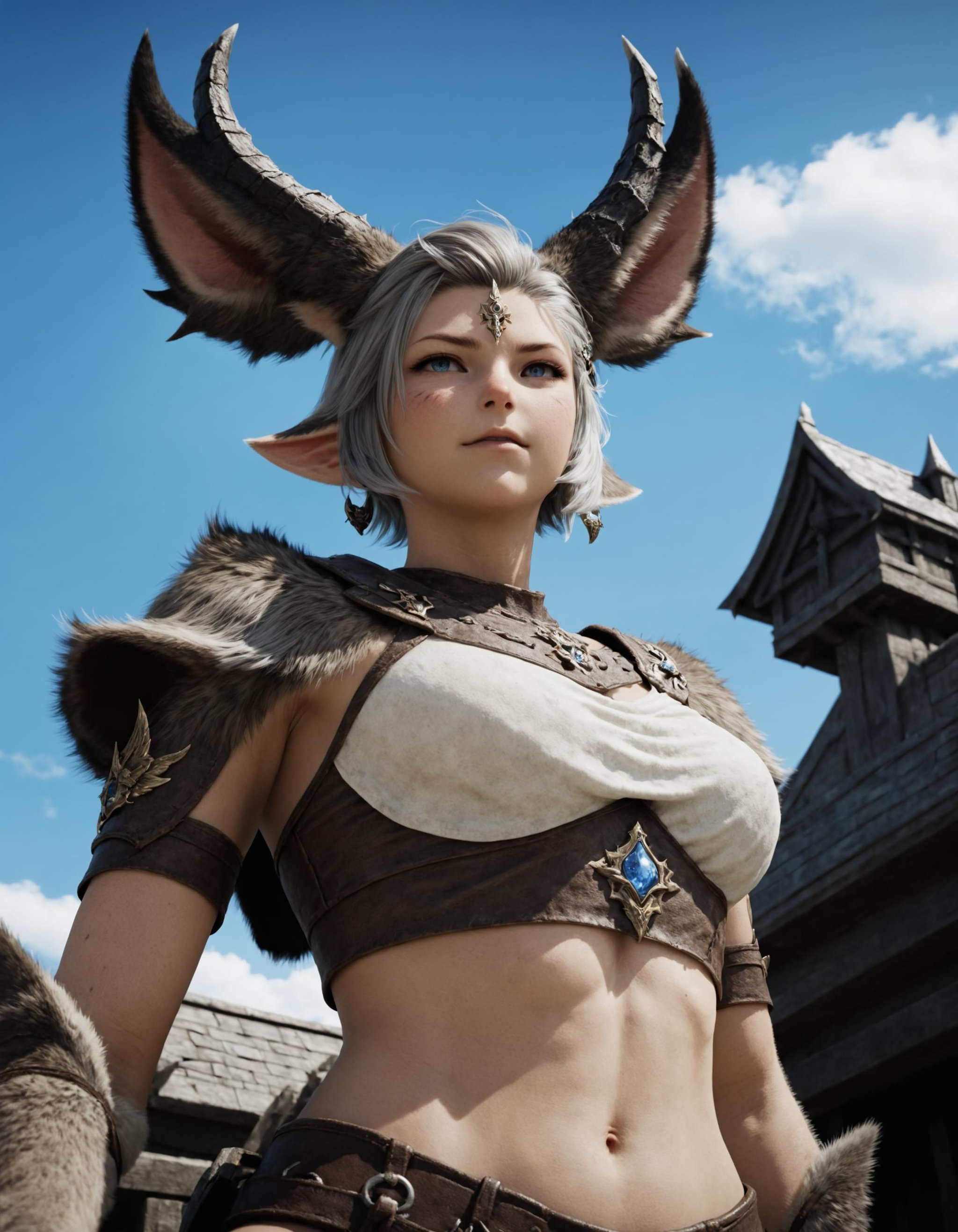 dwntrilffxiv,  face focus,  1girl by Collapsed_Dreams on Tensor.Art