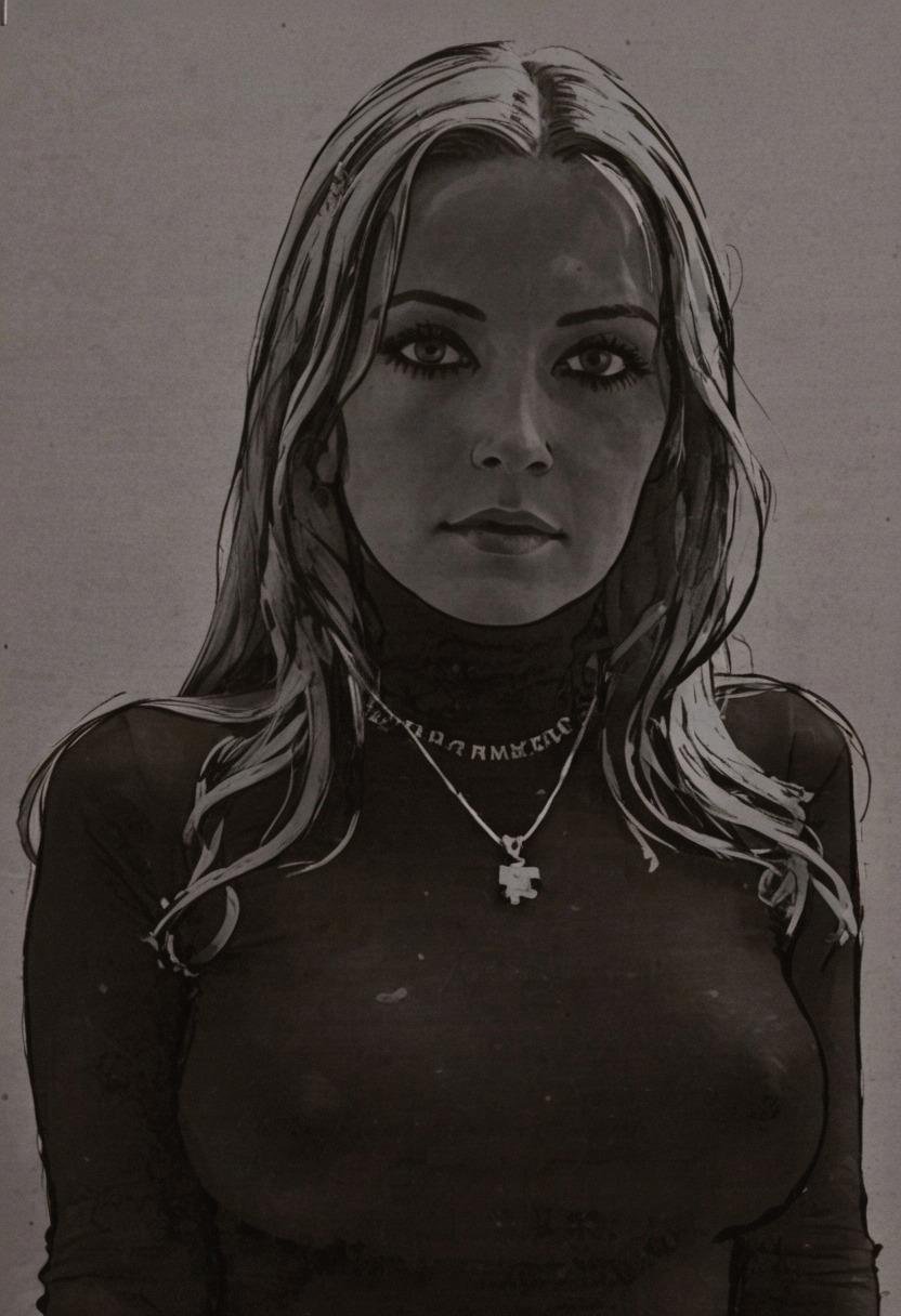Mature busty woman,  sexy pose,  tight clothes by billem on Tensor.Art